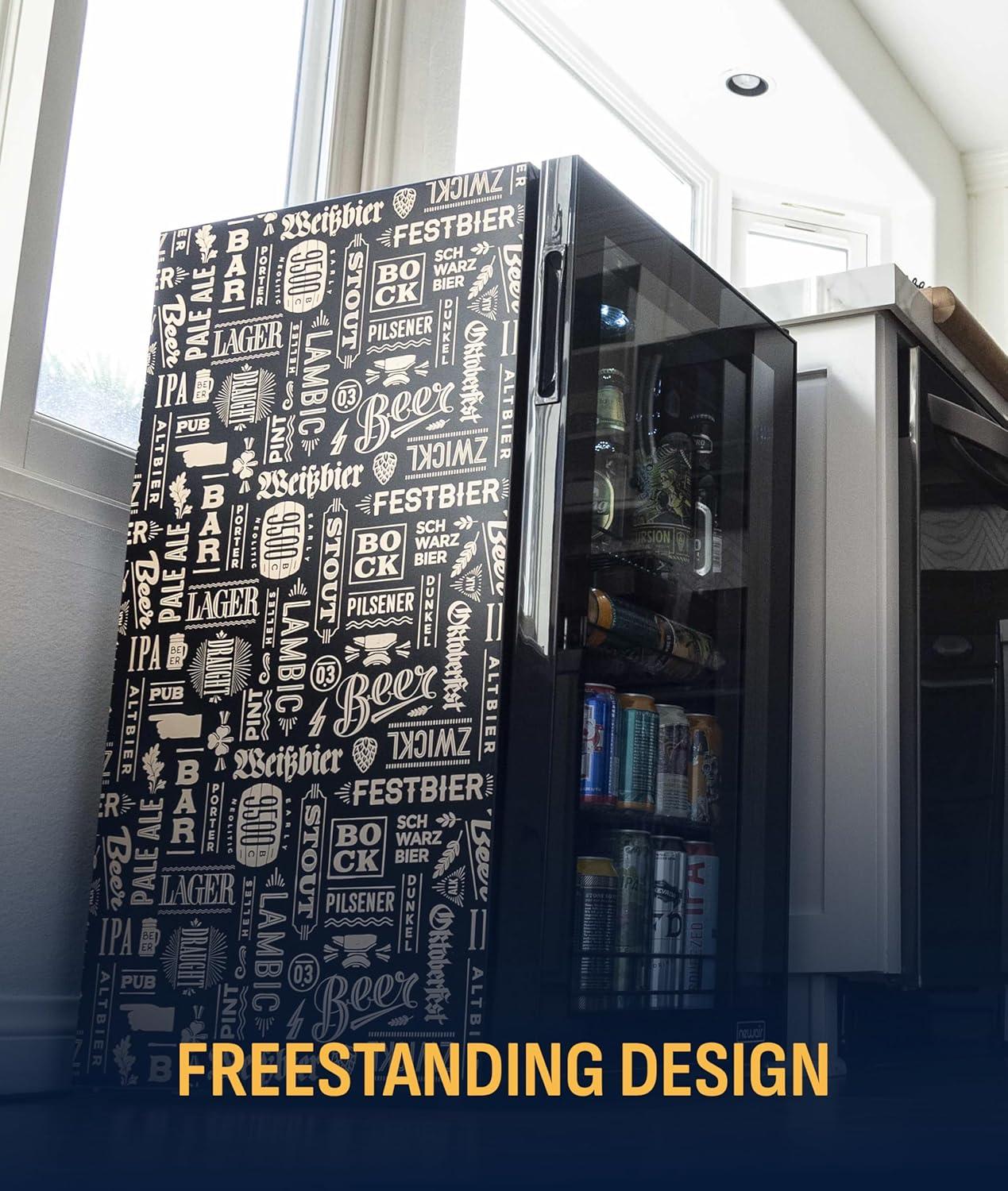 image:imageNewAir 125Can Beer Froster UltraCold Mini Fridge for Bedroom Gaming or Office 23F Beverage Cooler with Turbo amp Party Mode Black126 cans