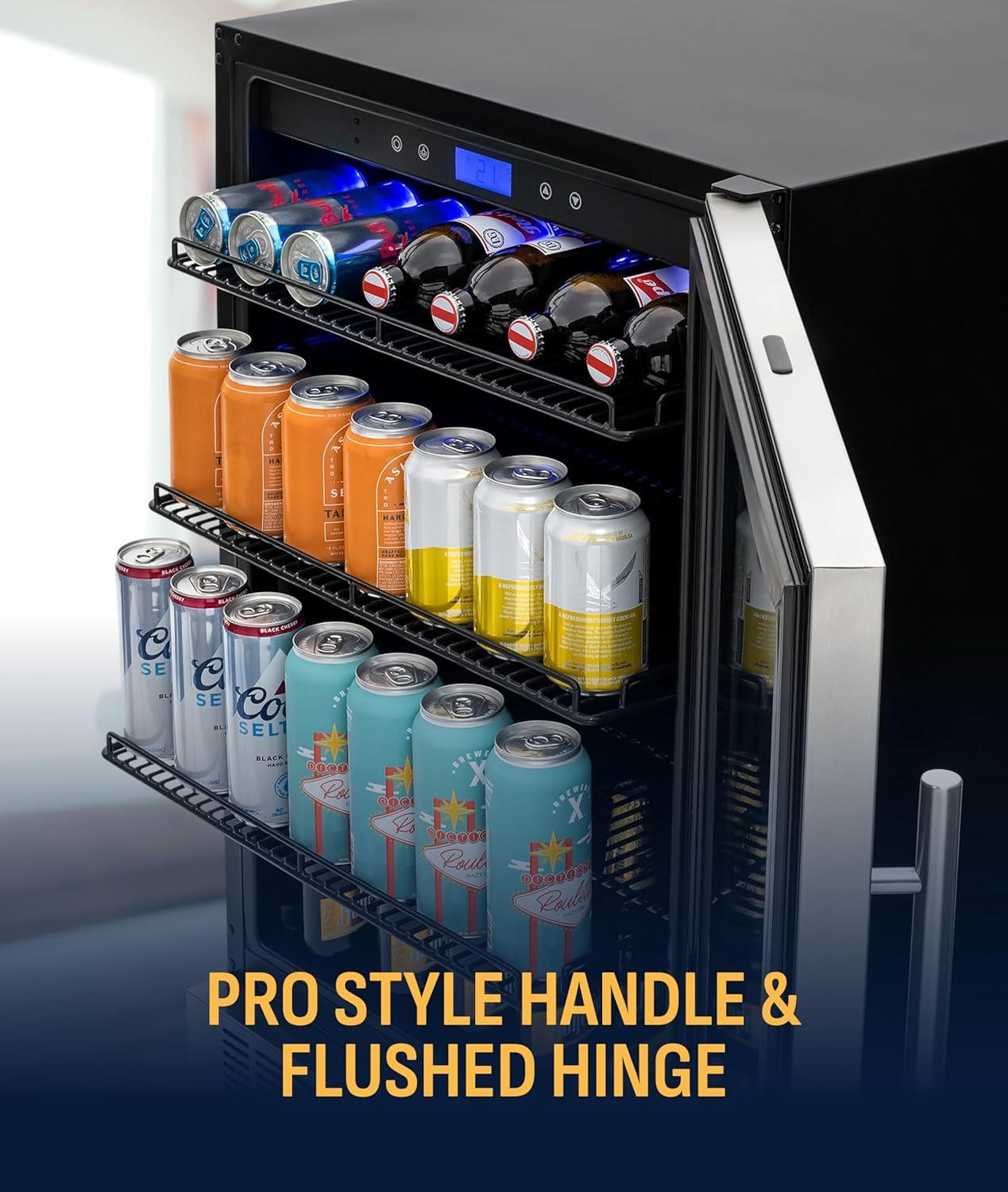 image:imageNewAir 125Can Beer Froster UltraCold Mini Fridge for Bedroom Gaming or Office 23F Beverage Cooler with Turbo amp Party Mode Black224 cans