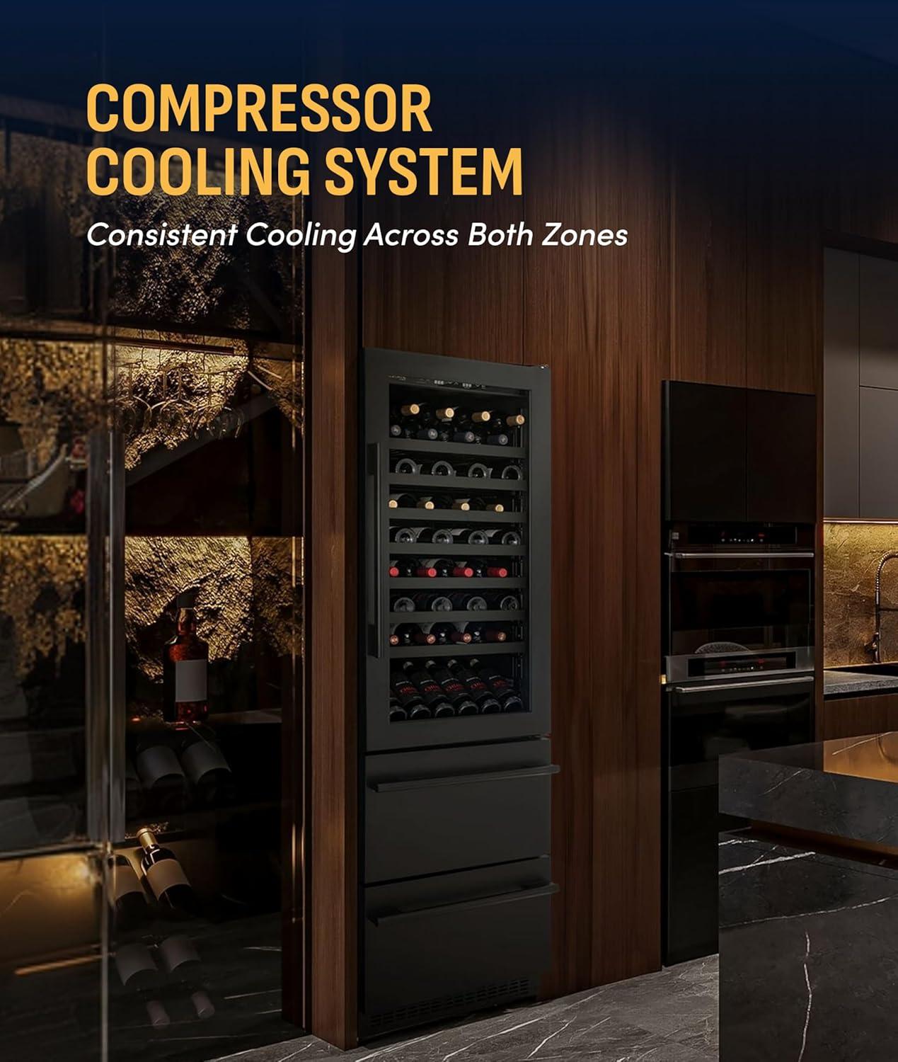 image:imageNewAir 24 Single Zone Beverage amp Wine Fridge Beverage amp Wine Refrigerator for 49 Bottles or 179 Cans Freestanding or BuiltIn Under Counter Mini Fridge for Beer Wine amp Soda Stainless Steel108 Bottles 175 Cans