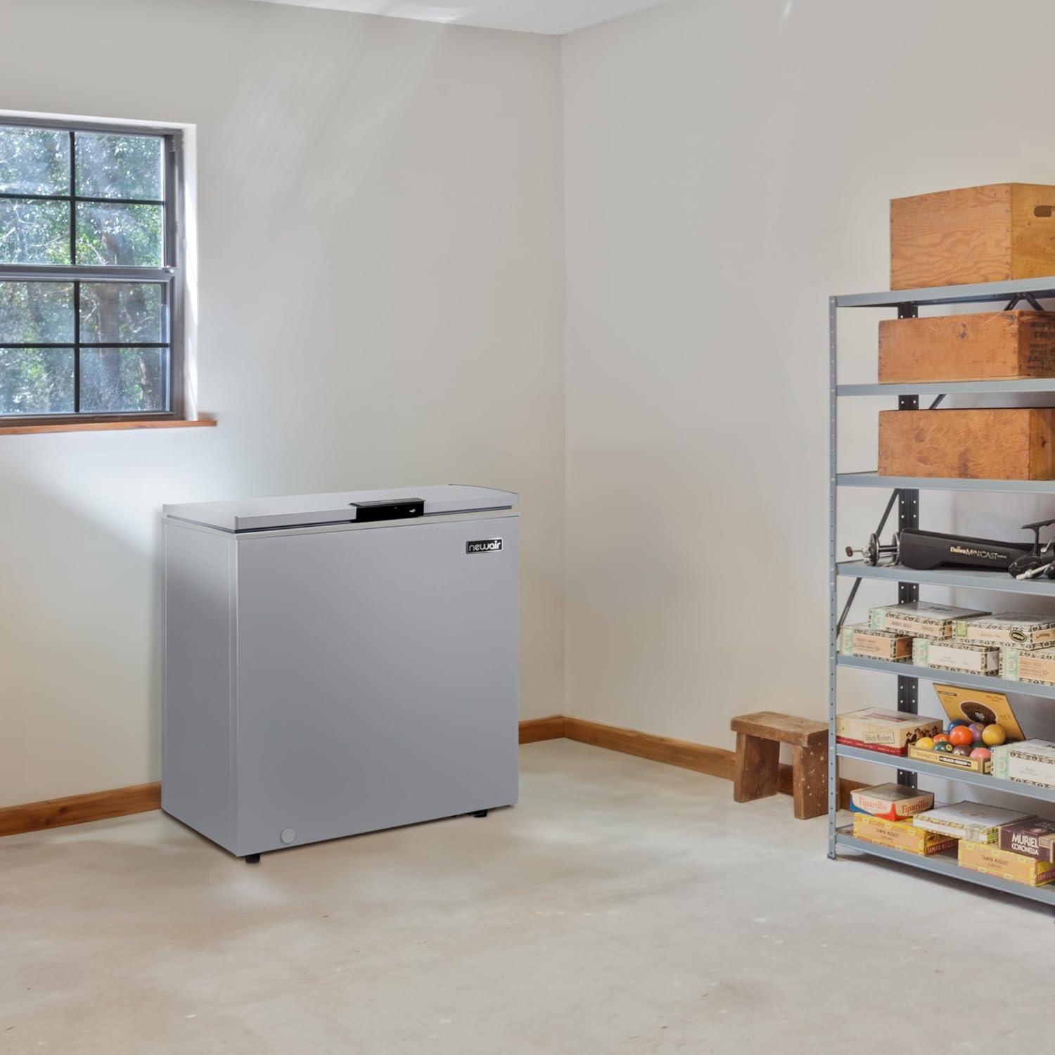 image:imageNewair 67 Cu Ft Chest Freezer with Removable Basket Quiet Deep Freezer Digital Temperature Control Top Open Door Alarm Fast Freeze Mode Compact Freezer Garage Storage Cool GrayCool Gray