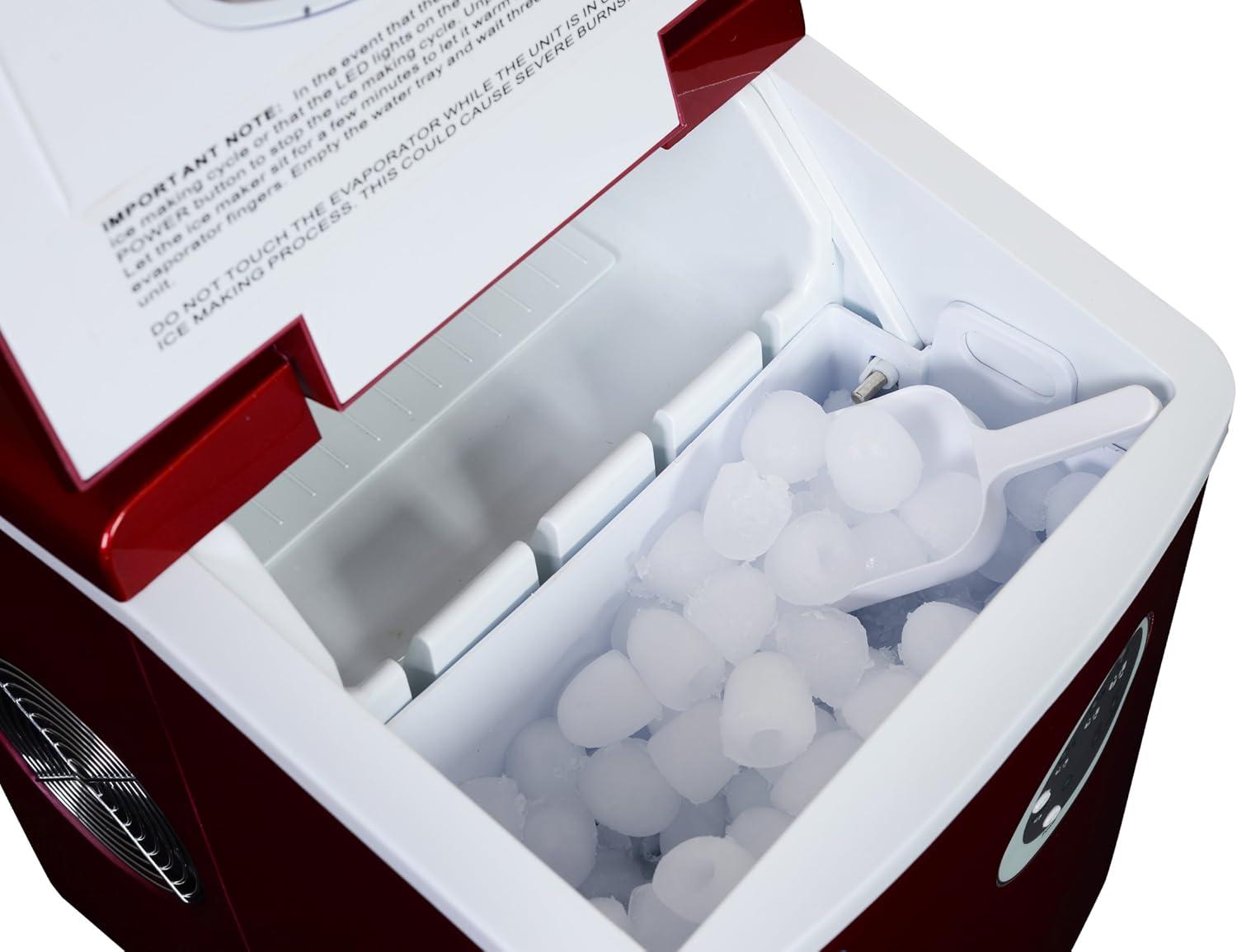 image:imageNewair Bullet Ice Machine 28 lbsDay Countertop Ice Maker BPA Free Portable Ice Maker Machine 3 Size Ice Cube Maker Ideal for Home Office Kitchen or Bar Red