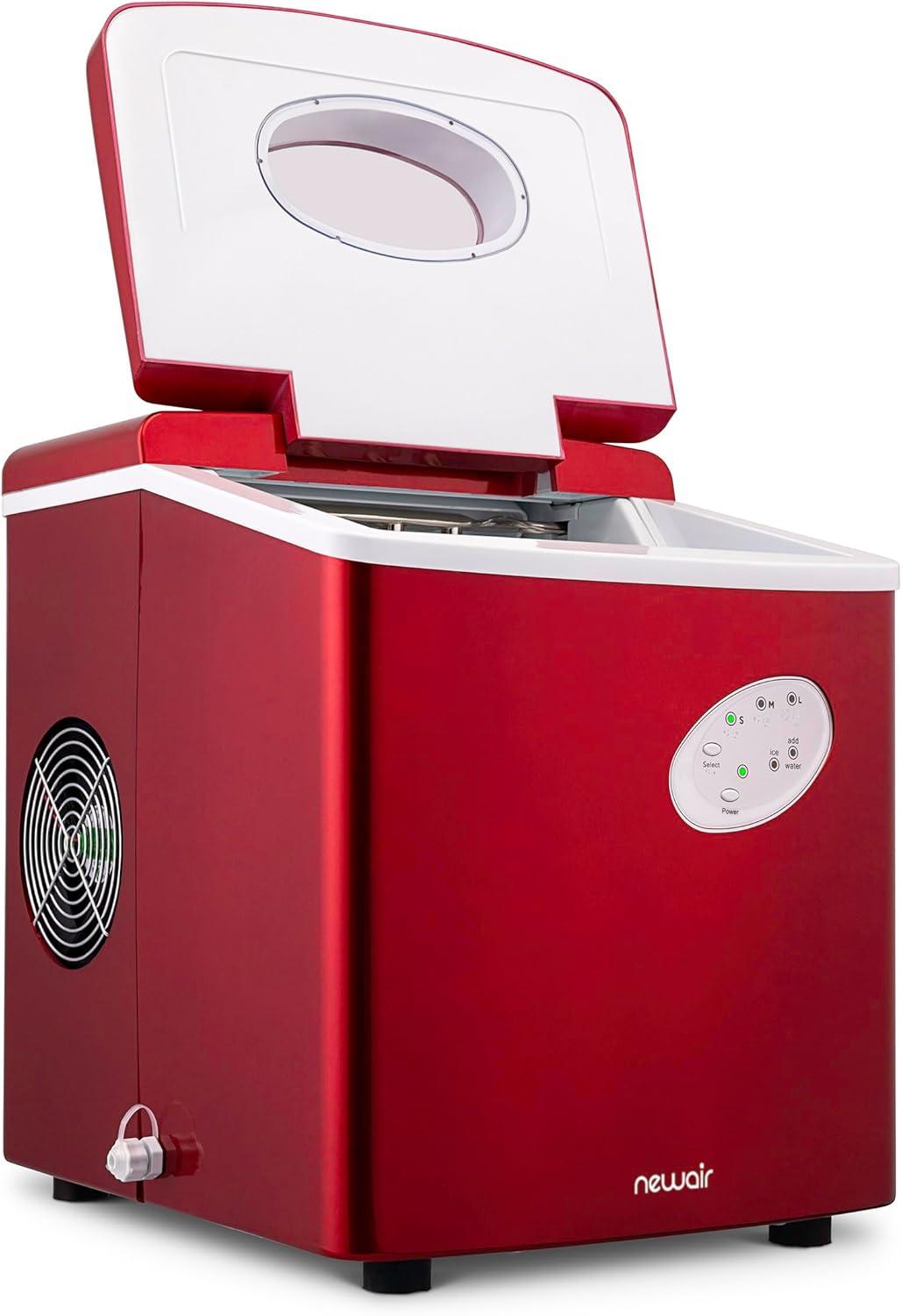 image:imageNewair Bullet Ice Machine 28 lbsDay Countertop Ice Maker BPA Free Portable Ice Maker Machine 3 Size Ice Cube Maker Ideal for Home Office Kitchen or Bar Red