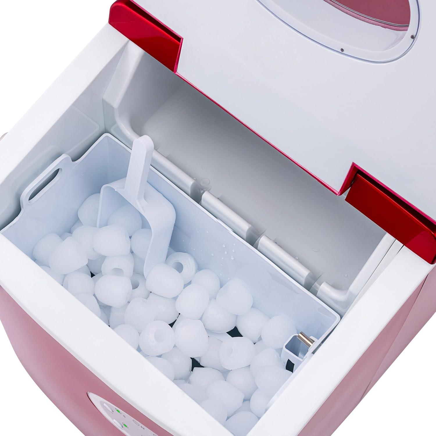image:imageNewair Bullet Ice Machine 28 lbsDay Countertop Ice Maker BPA Free Portable Ice Maker Machine 3 Size Ice Cube Maker Ideal for Home Office Kitchen or Bar Red