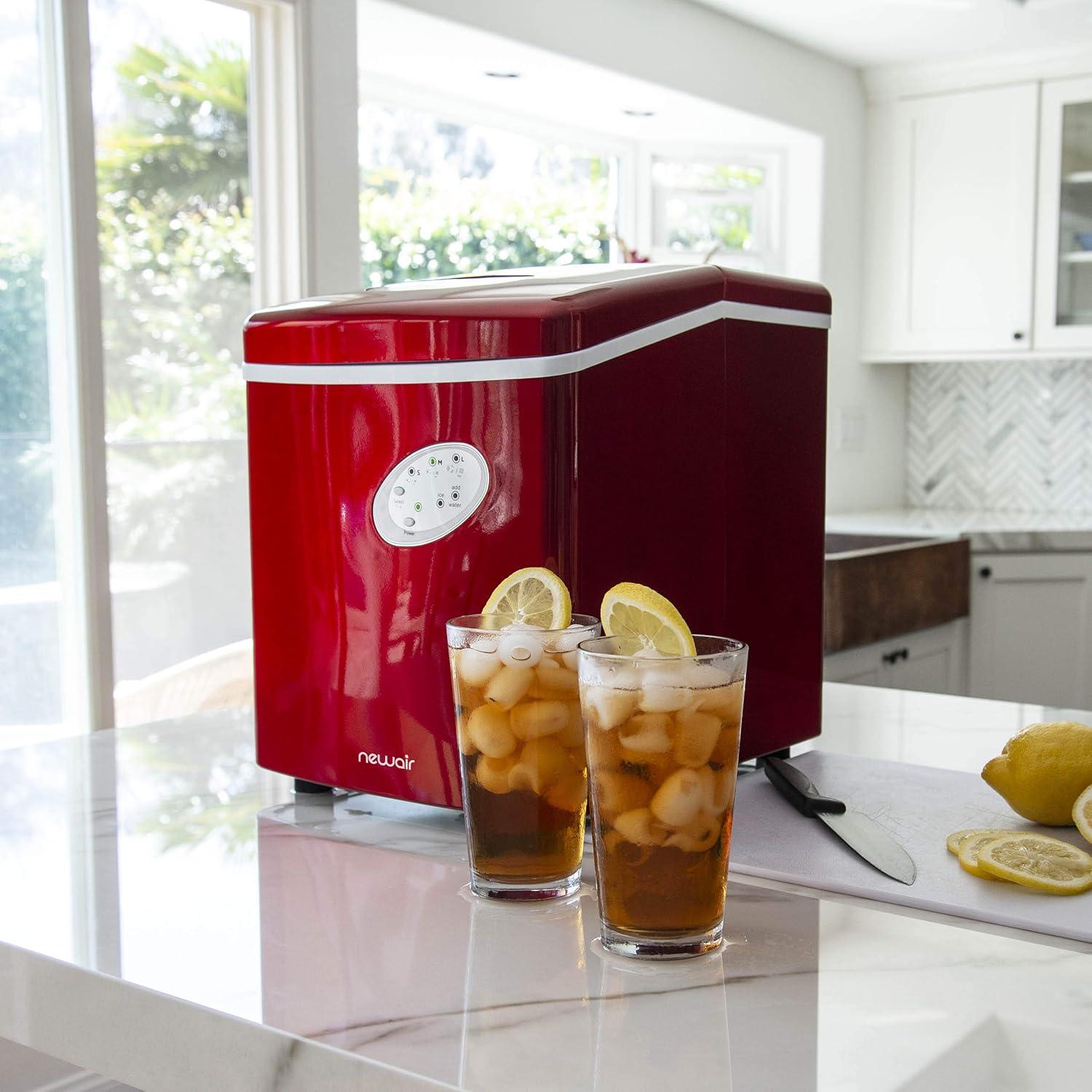 image:imageNewair Bullet Ice Machine 28 lbsDay Countertop Ice Maker BPA Free Portable Ice Maker Machine 3 Size Ice Cube Maker Ideal for Home Office Kitchen or Bar Red