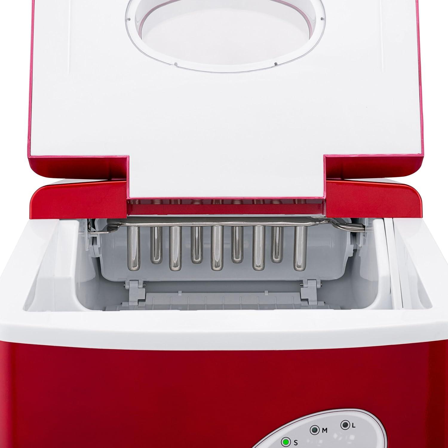 image:imageNewair Bullet Ice Machine 28 lbsDay Countertop Ice Maker BPA Free Portable Ice Maker Machine 3 Size Ice Cube Maker Ideal for Home Office Kitchen or Bar Red