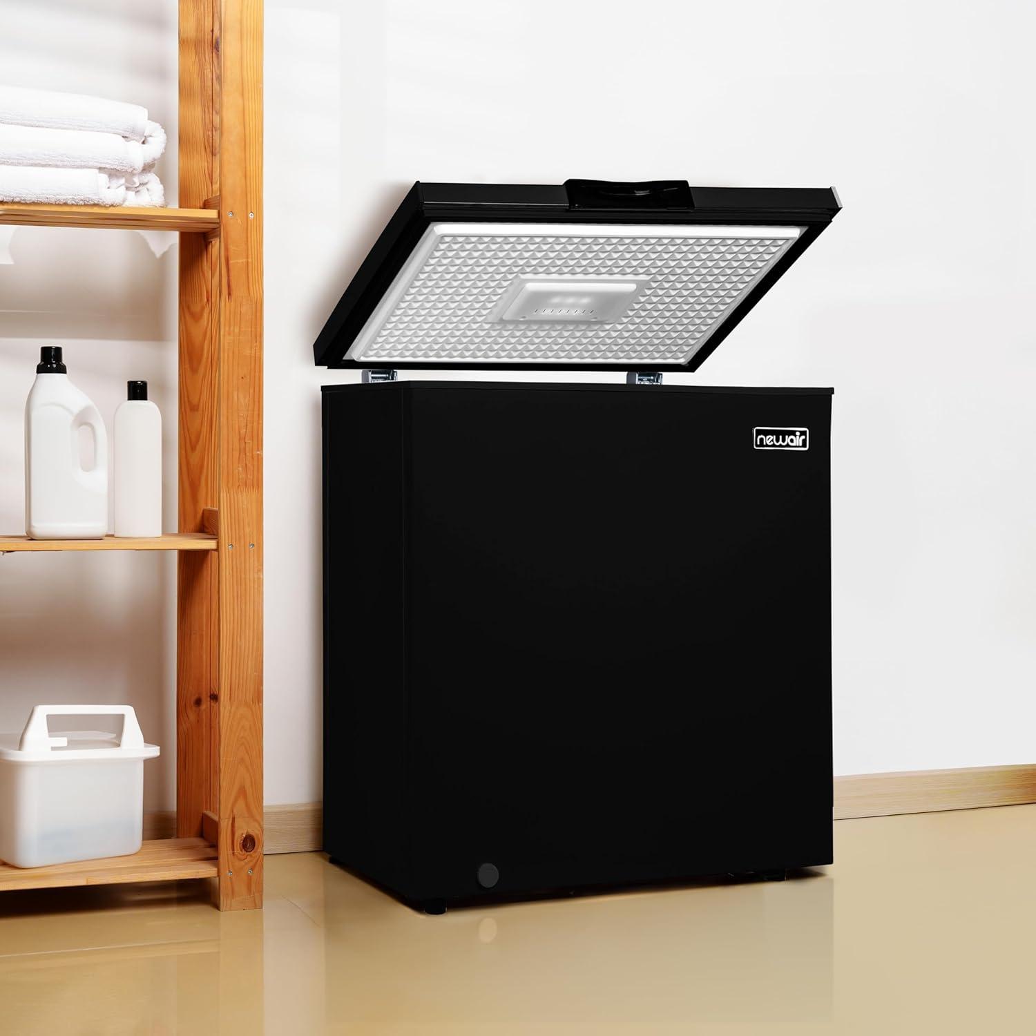 image:imageNewair Mini Deep Freezer Chest 5 Cu Ft GarageReady Chest Freezer with Digital Temperature Control Fast Freeze Mode and LED Light Black BlackBlack