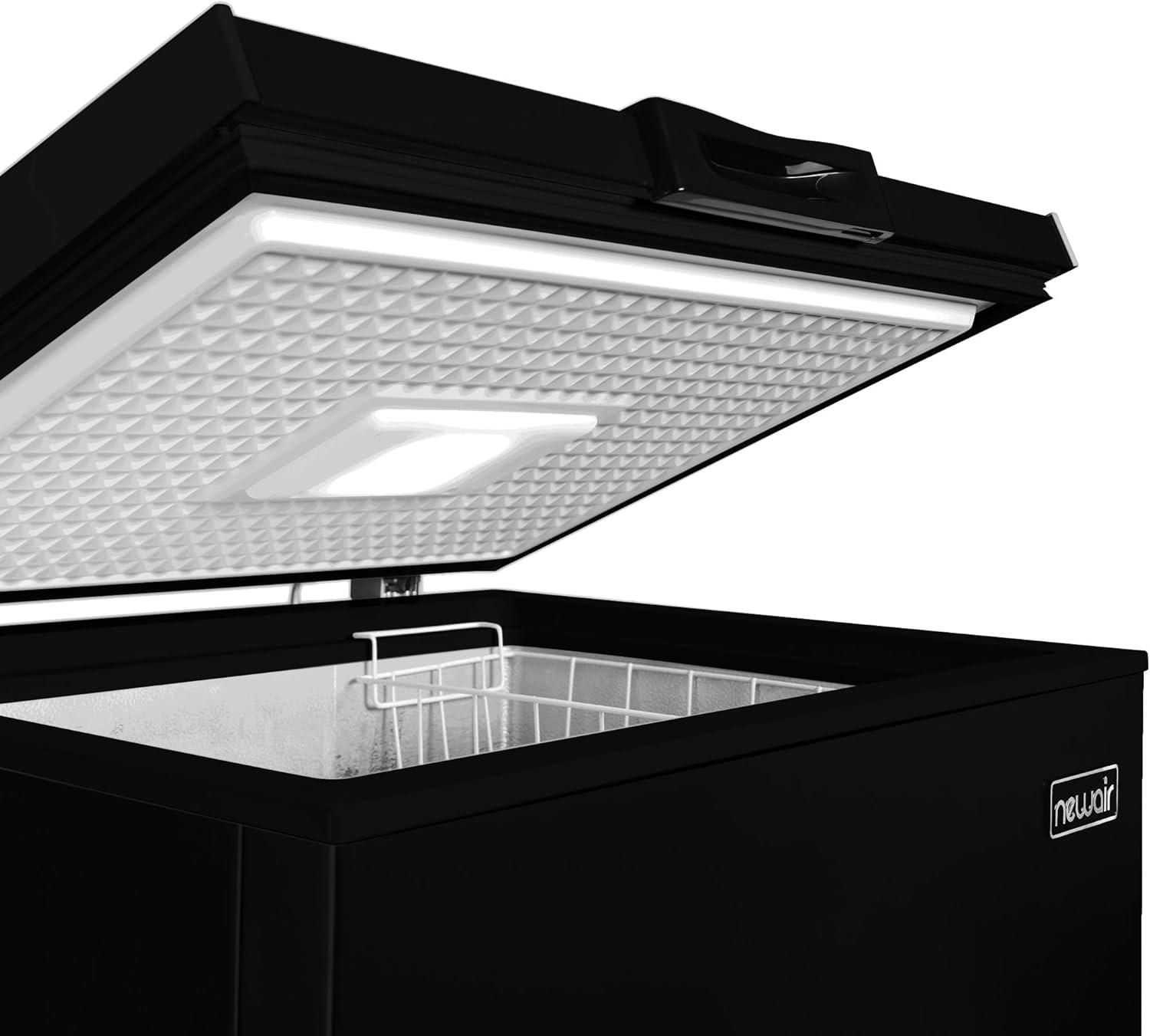 image:imageNewair Mini Deep Freezer Chest 5 Cu Ft GarageReady Chest Freezer with Digital Temperature Control Fast Freeze Mode and LED Light Black BlackBlack