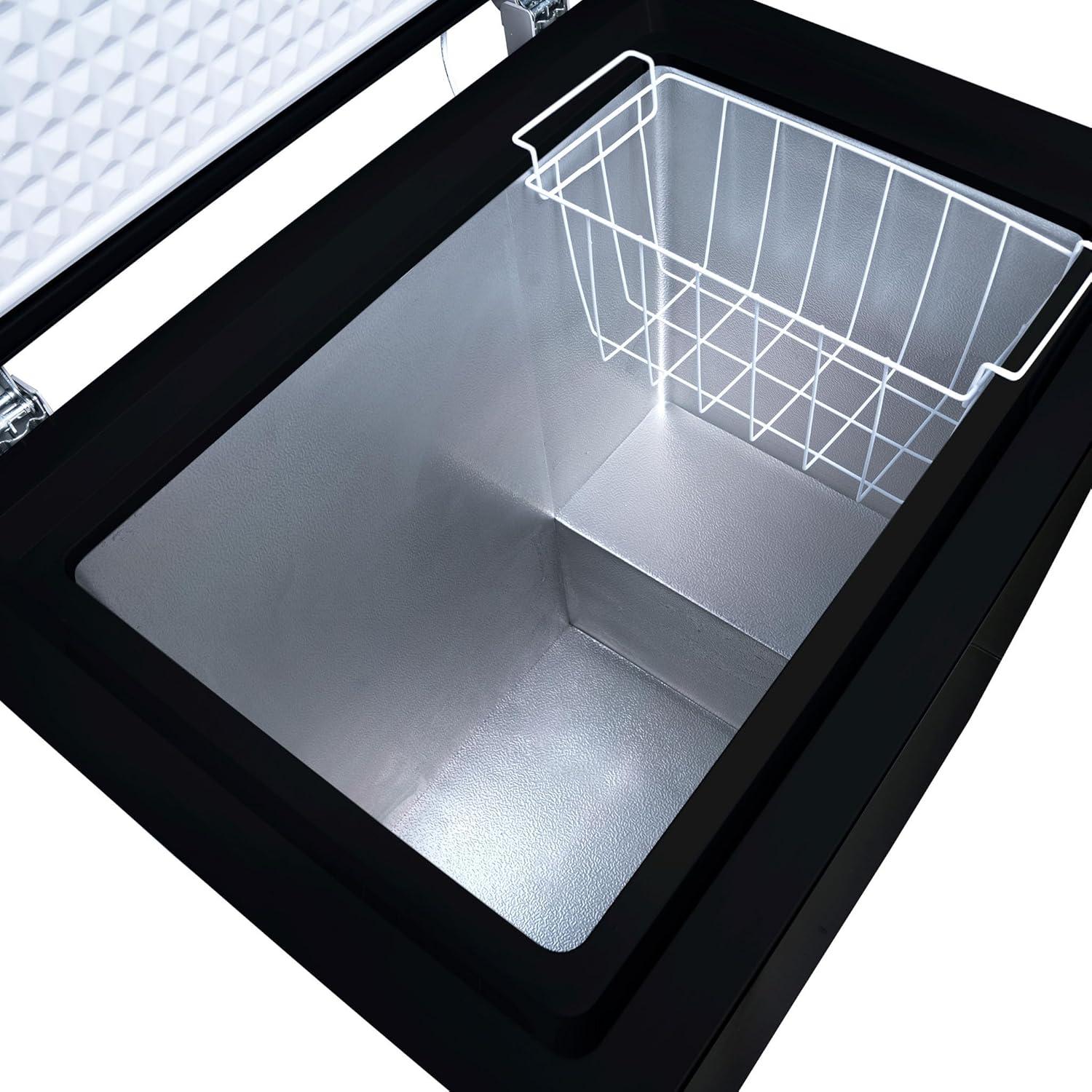image:imageNewair Mini Deep Freezer Chest 5 Cu Ft GarageReady Chest Freezer with Digital Temperature Control Fast Freeze Mode and LED Light Black BlackBlack