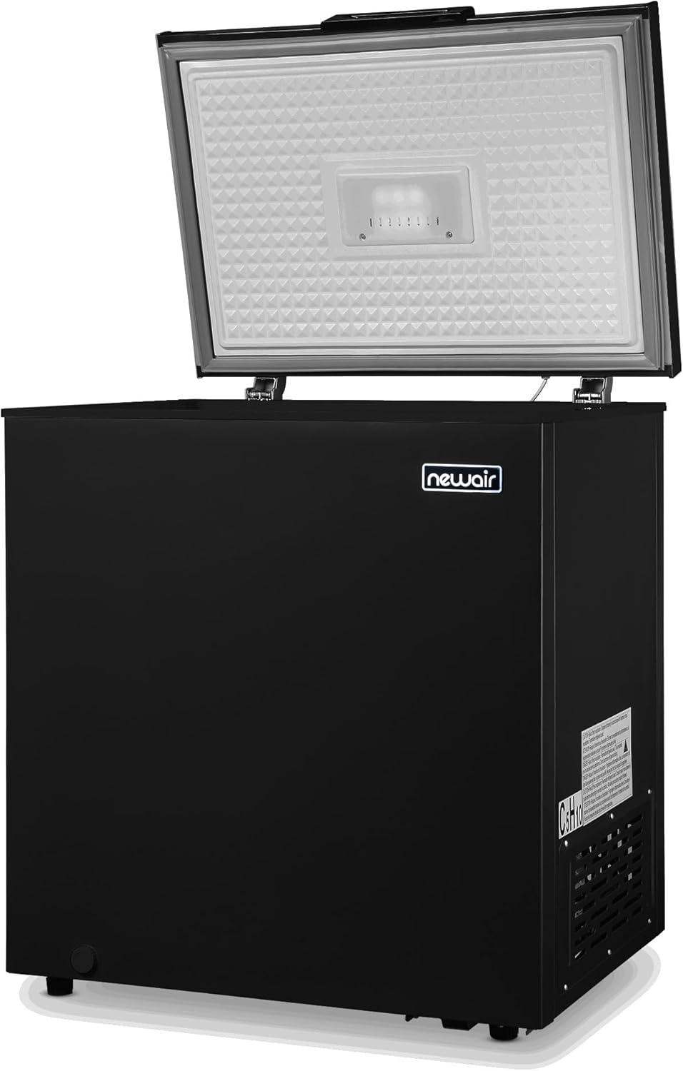 image:imageNewair Mini Deep Freezer Chest 5 Cu Ft GarageReady Chest Freezer with Digital Temperature Control Fast Freeze Mode and LED Light Black BlackBlack