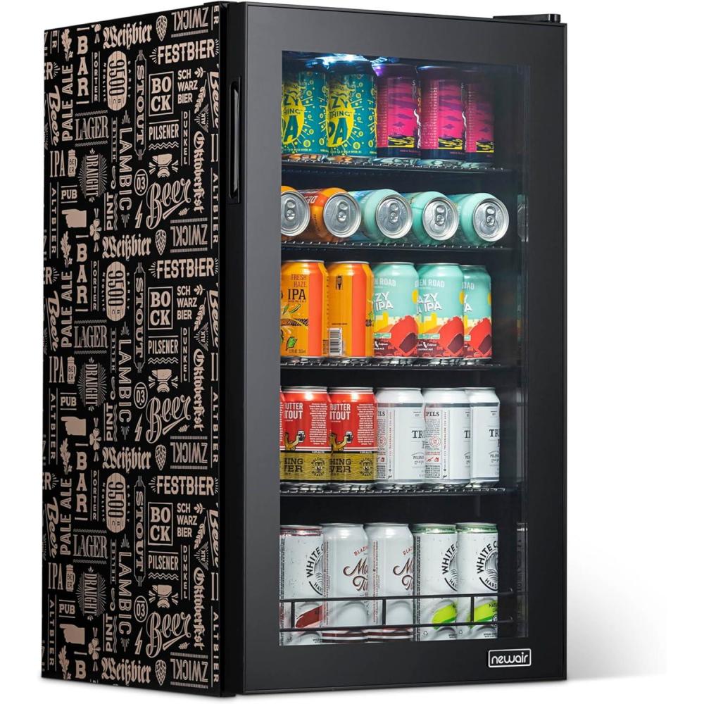 image:imageNewAir 125Can Beer Froster UltraCold Mini Fridge for Bedroom Gaming or Office 23F Beverage Cooler with Turbo amp Party Mode Black126 cans