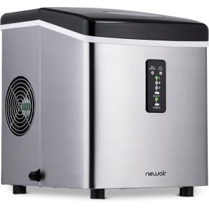 image:imageNewAir 28 lb Countertop Ice Maker  Portable Bullet Ice Machine  Fresh Ice in 10 Minutes 3 Ice Sizes  Compact Stainless Steel with Scoop amp Basket