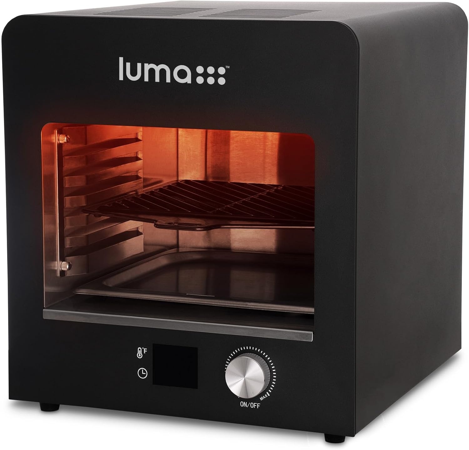 image:imageLuma by Newair Electric Grill for Steaks 1450F Infrared Indoor Smoker with CoolTouch Exterior Portable Countertop BBQ Grill for Kitchen or Patio