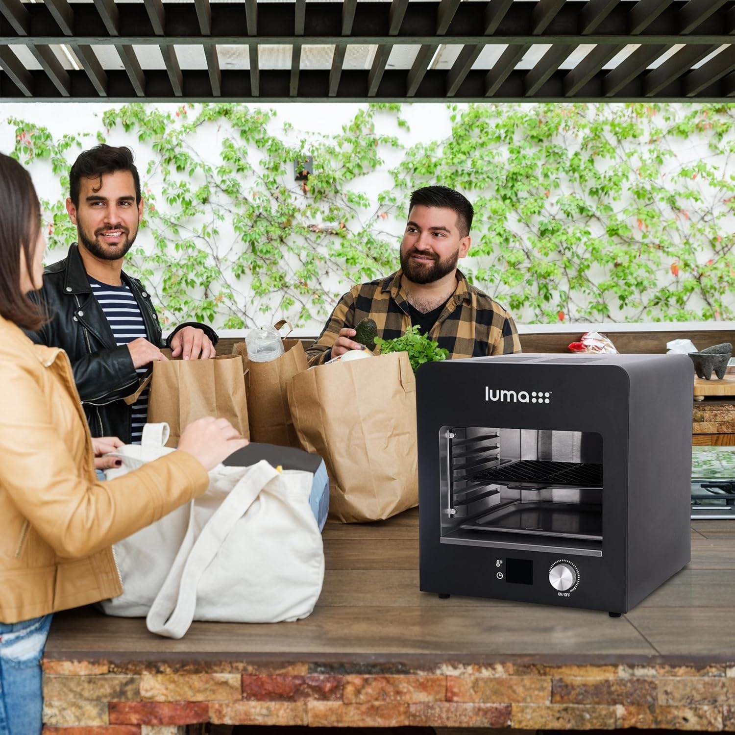 image:imageLuma by Newair Electric Grill for Steaks 1450F Infrared Indoor Smoker with CoolTouch Exterior Portable Countertop BBQ Grill for Kitchen or Patio