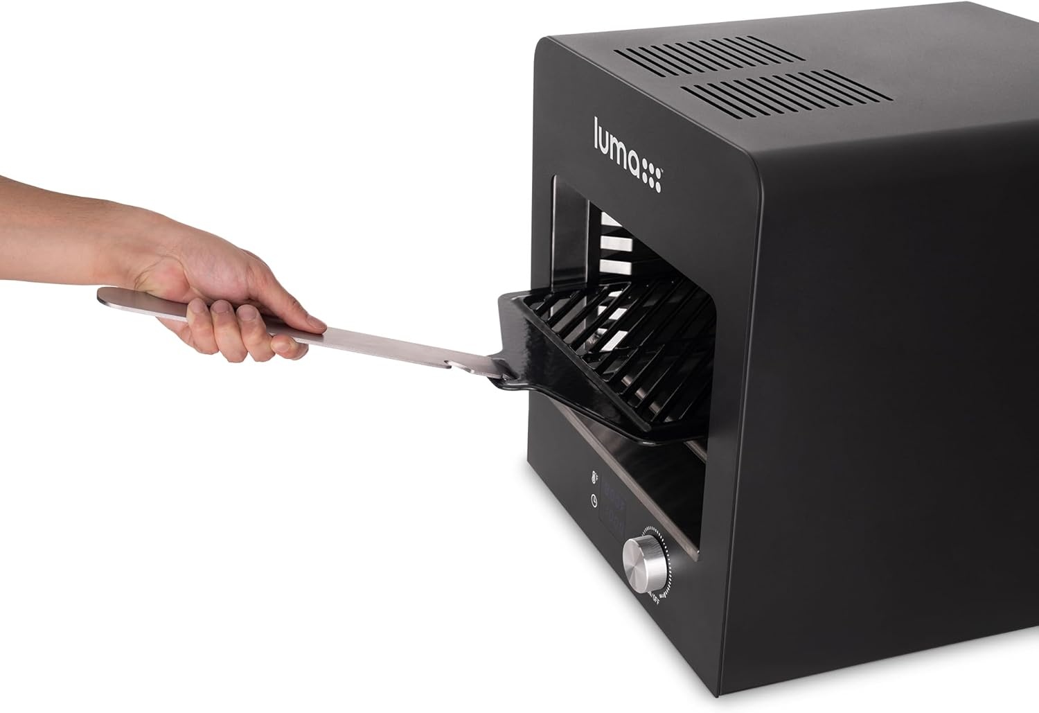 image:imageLuma by Newair Electric Grill for Steaks 1450F Infrared Indoor Smoker with CoolTouch Exterior Portable Countertop BBQ Grill for Kitchen or Patio
