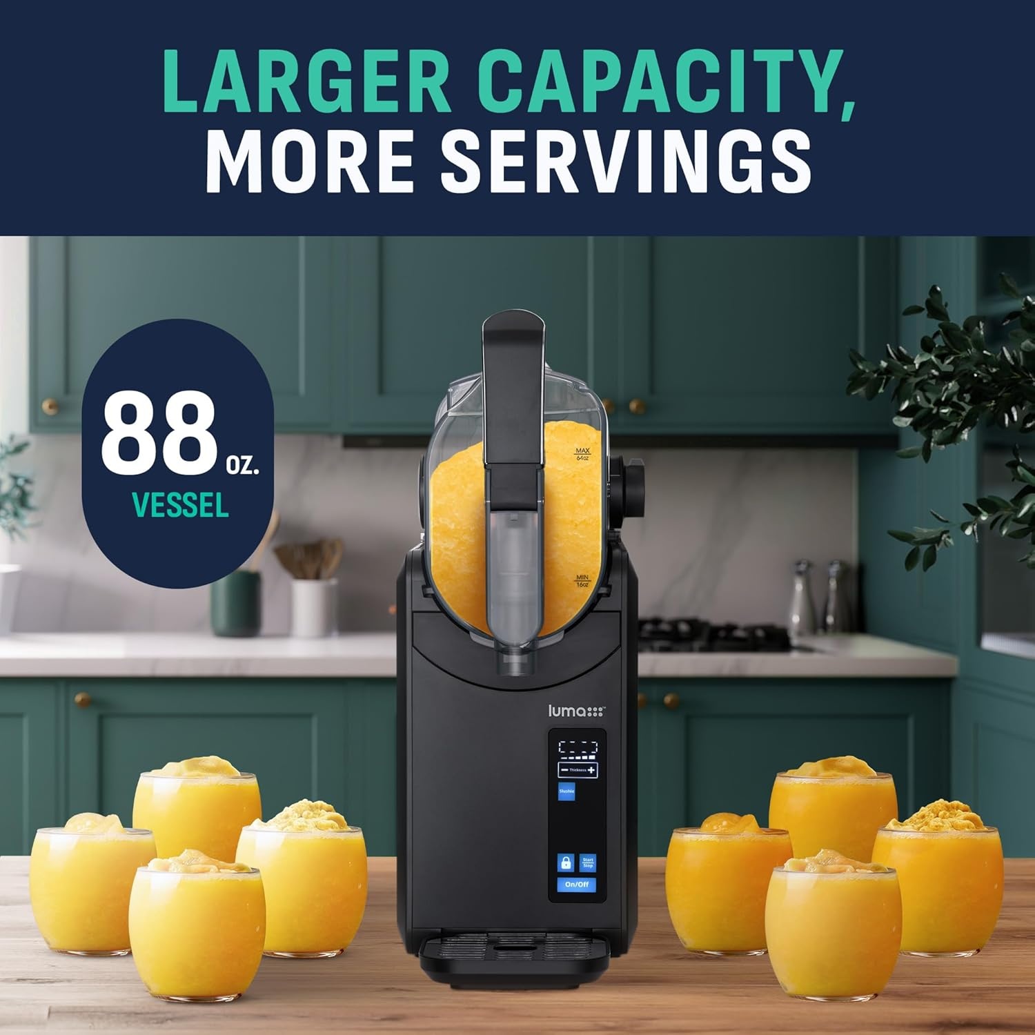 image:imageLuma by Newair Slushie Machine for Home 88 Oz Frozen Drink Maker No Ice Needed Dishwasher Safe Slushie Maker for Margaritas Slushies amp FrappsBlack
