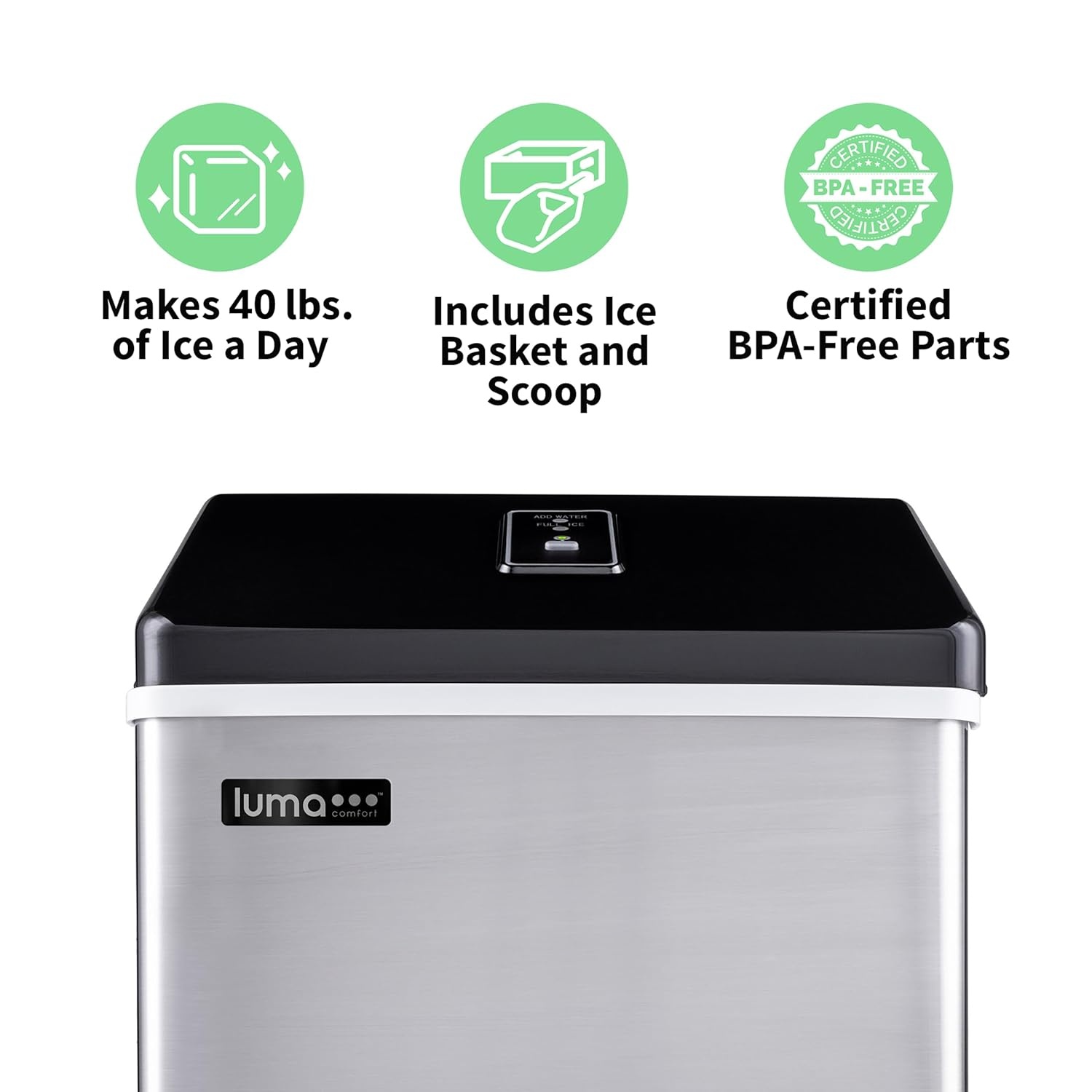 image:imageLuma by Newair Slushie Machine for Home 88 Oz Frozen Drink Maker No Ice Needed Dishwasher Safe Slushie Maker for Margaritas Slushies amp FrappsStainless Steel