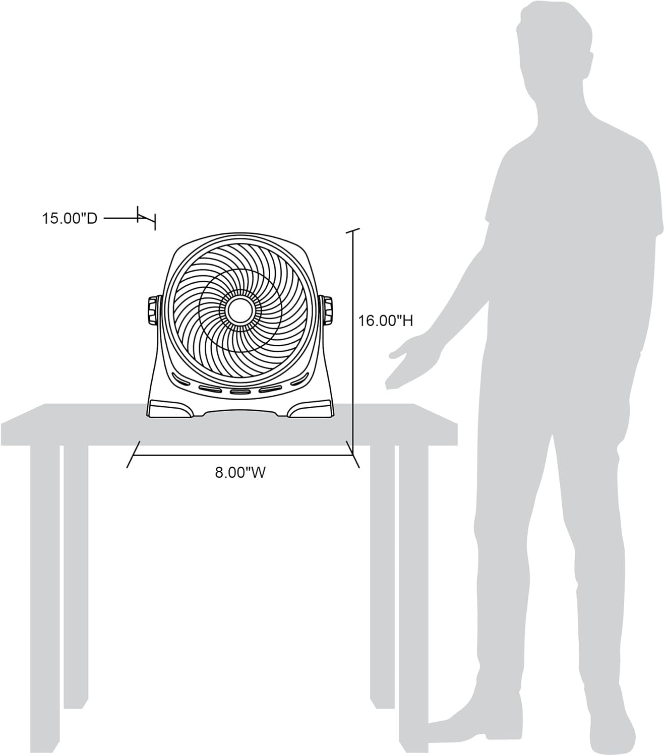 image:imageNewAir 12inch Powerful Air Circulator Portable Fan in White Wall Mountable 360 Pivot Up to 40 ft of High Air Flow at 1010 CFM Small Table Desk Fan Home Office Bedroom White Noise12 Floor Wall Mounted