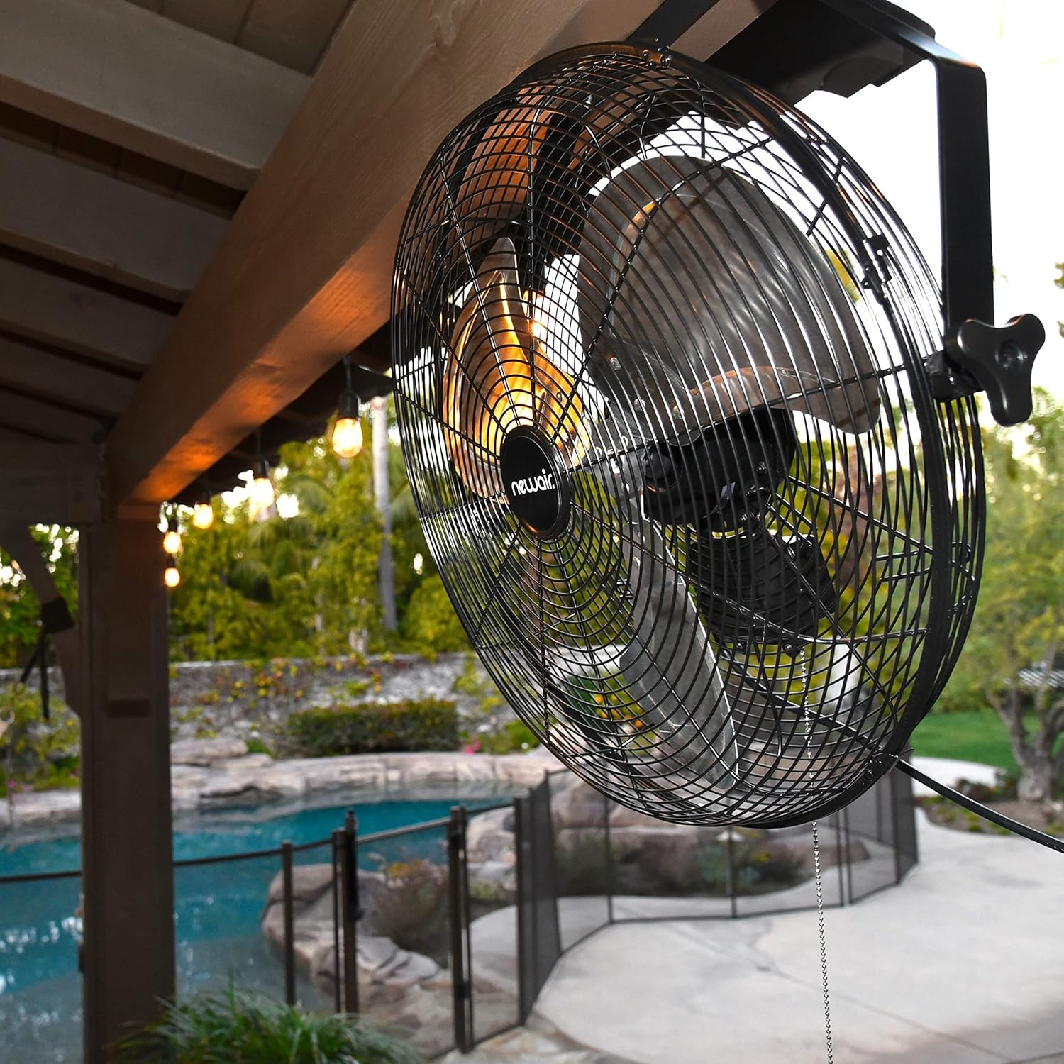 image:imageNewAir 18 High Velocity Wall Mounted Fan Industrial Grade with 3000 CFM Airflow 3 Speeds and HeavyDuty Metal Blades Fan for Bedroom Garage Gym amp Home Use