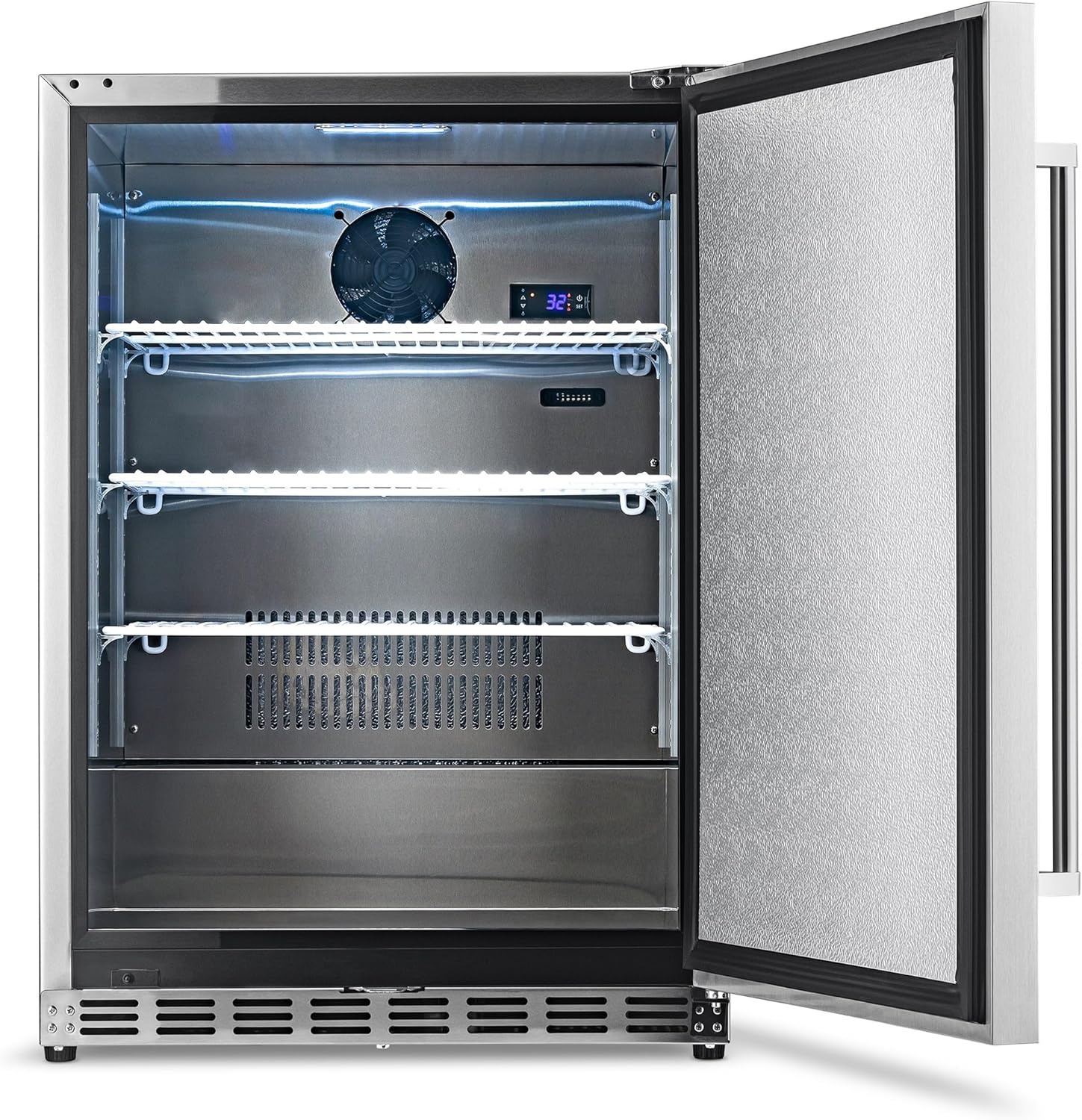 image:imageNewAir 24 Commercial Builtin or Under Counter Refrigerator 53 Cu Ft Weatherproof Outdoor Fridge for Patio Indoor amp Commercial Use Stainless Steel
