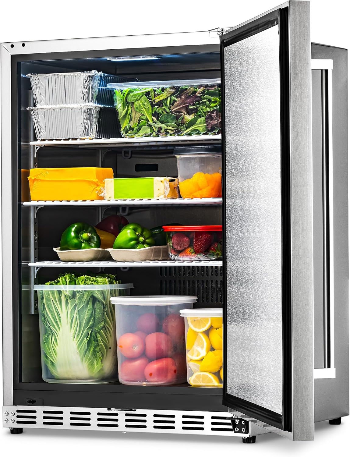 image:imageNewAir 24 Commercial Builtin or Under Counter Refrigerator 53 Cu Ft Weatherproof Outdoor Fridge for Patio Indoor amp Commercial Use Stainless Steel