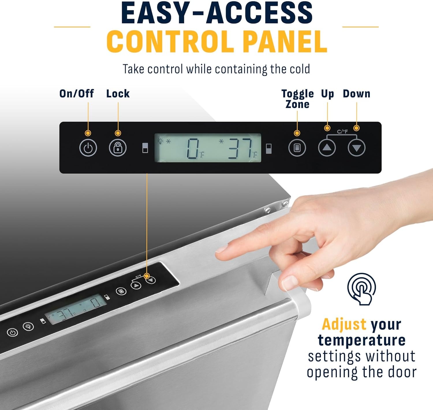 image:imageNewAir 24 Dual Zone Outdoor Beverage Fridge and Freezer Freestanding or BuiltIn Under counter Refrigerator for Outside Patio Dual Drawers that Refrigerate and Freeze Stainless Steel