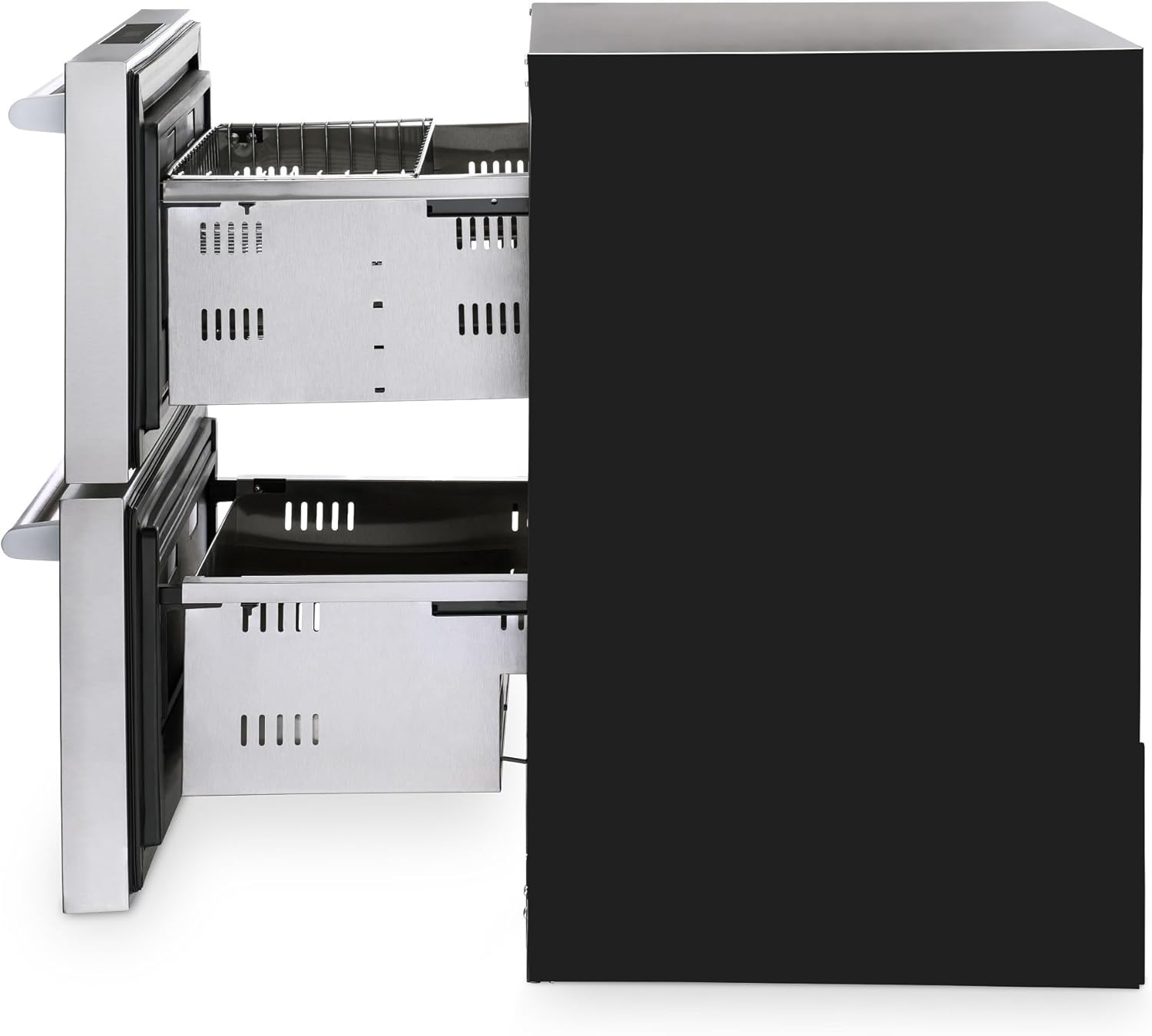 image:imageNewAir 24 Dual Zone Outdoor Beverage Fridge and Freezer Freestanding or BuiltIn Under counter Refrigerator for Outside Patio Dual Drawers that Refrigerate and Freeze Stainless Steel