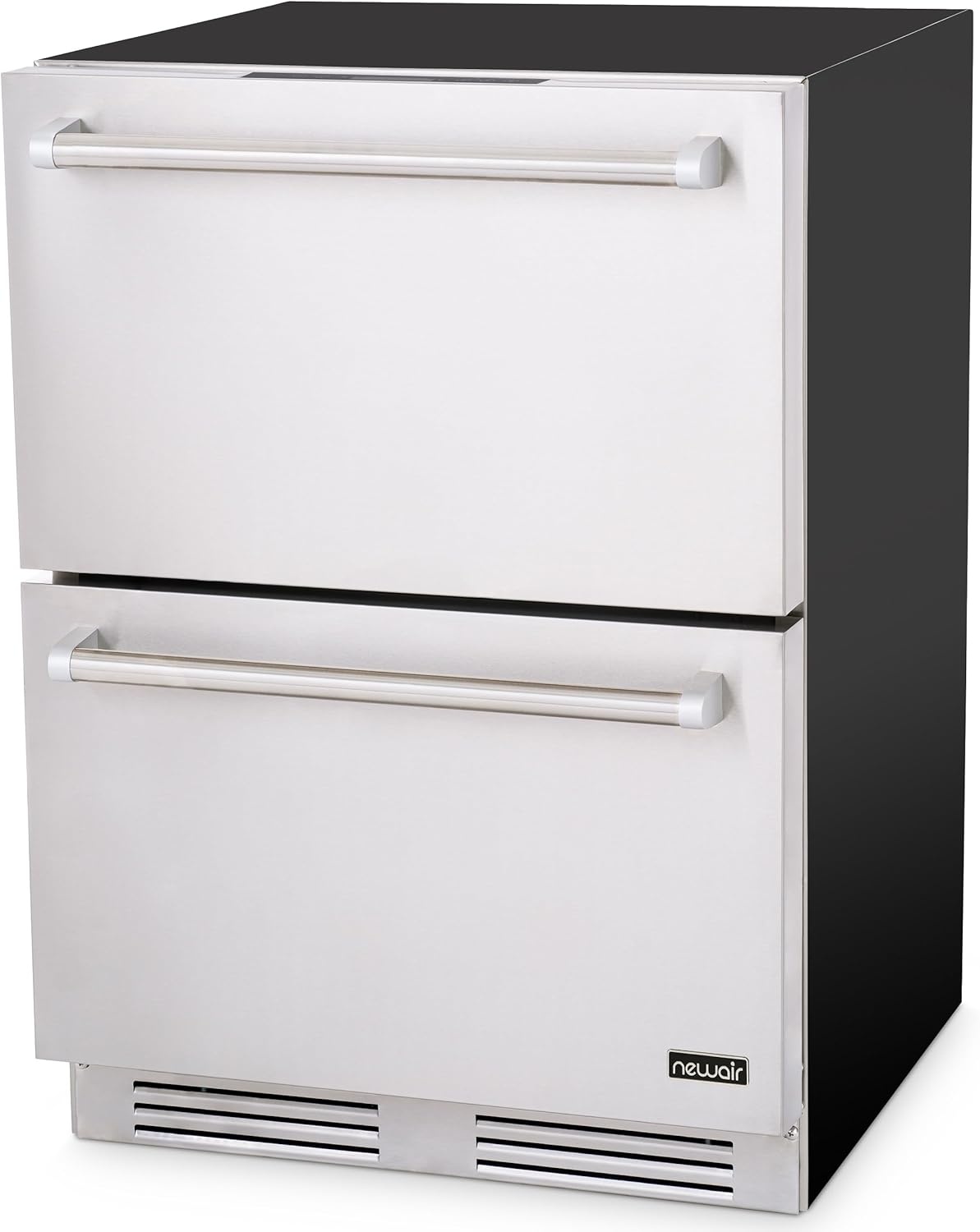 image:imageNewAir 24 Dual Zone Outdoor Beverage Fridge and Freezer Freestanding or BuiltIn Under counter Refrigerator for Outside Patio Dual Drawers that Refrigerate and Freeze Stainless Steel