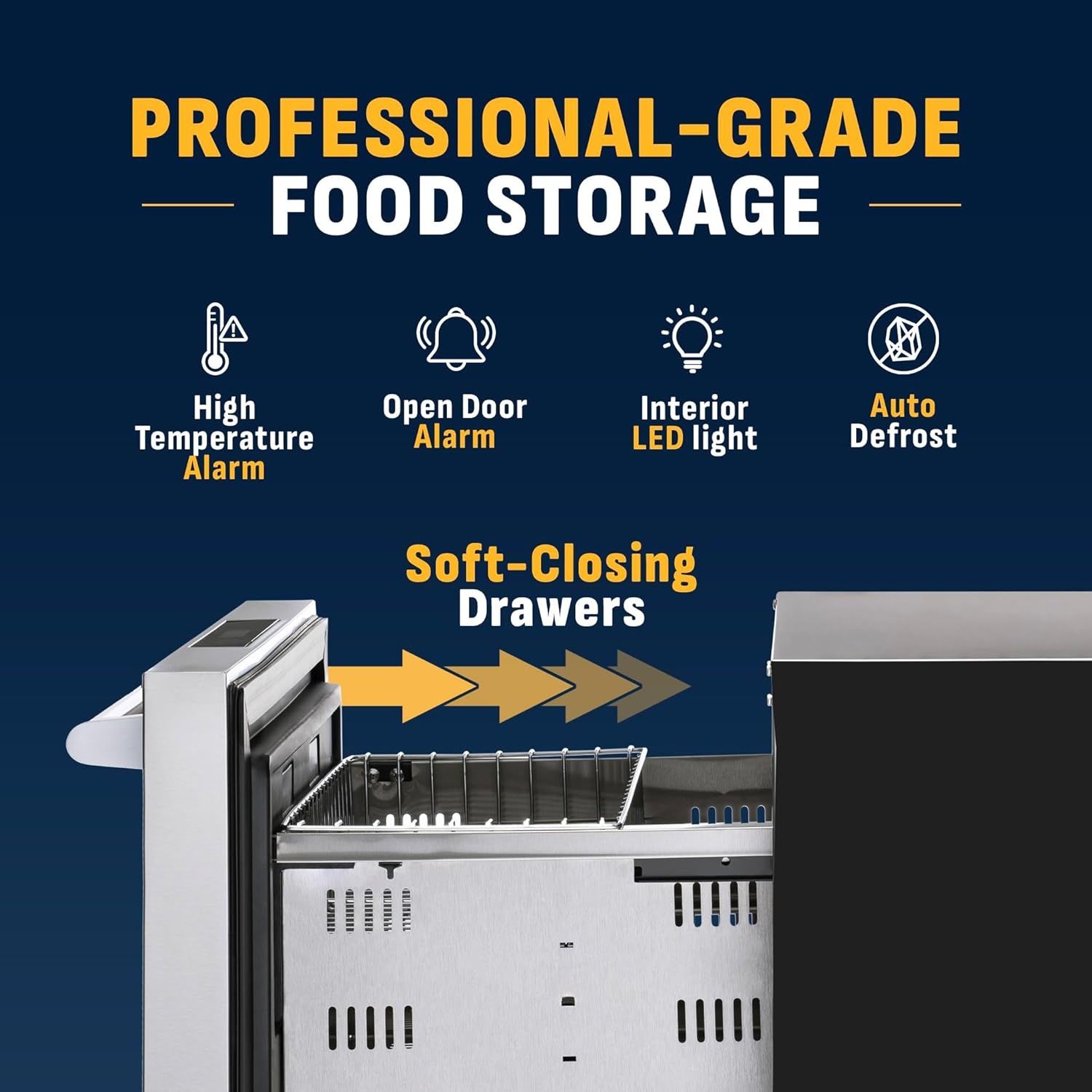 image:imageNewAir 24 Dual Zone Outdoor Beverage Fridge and Freezer Freestanding or BuiltIn Under counter Refrigerator for Outside Patio Dual Drawers that Refrigerate and Freeze Stainless Steel