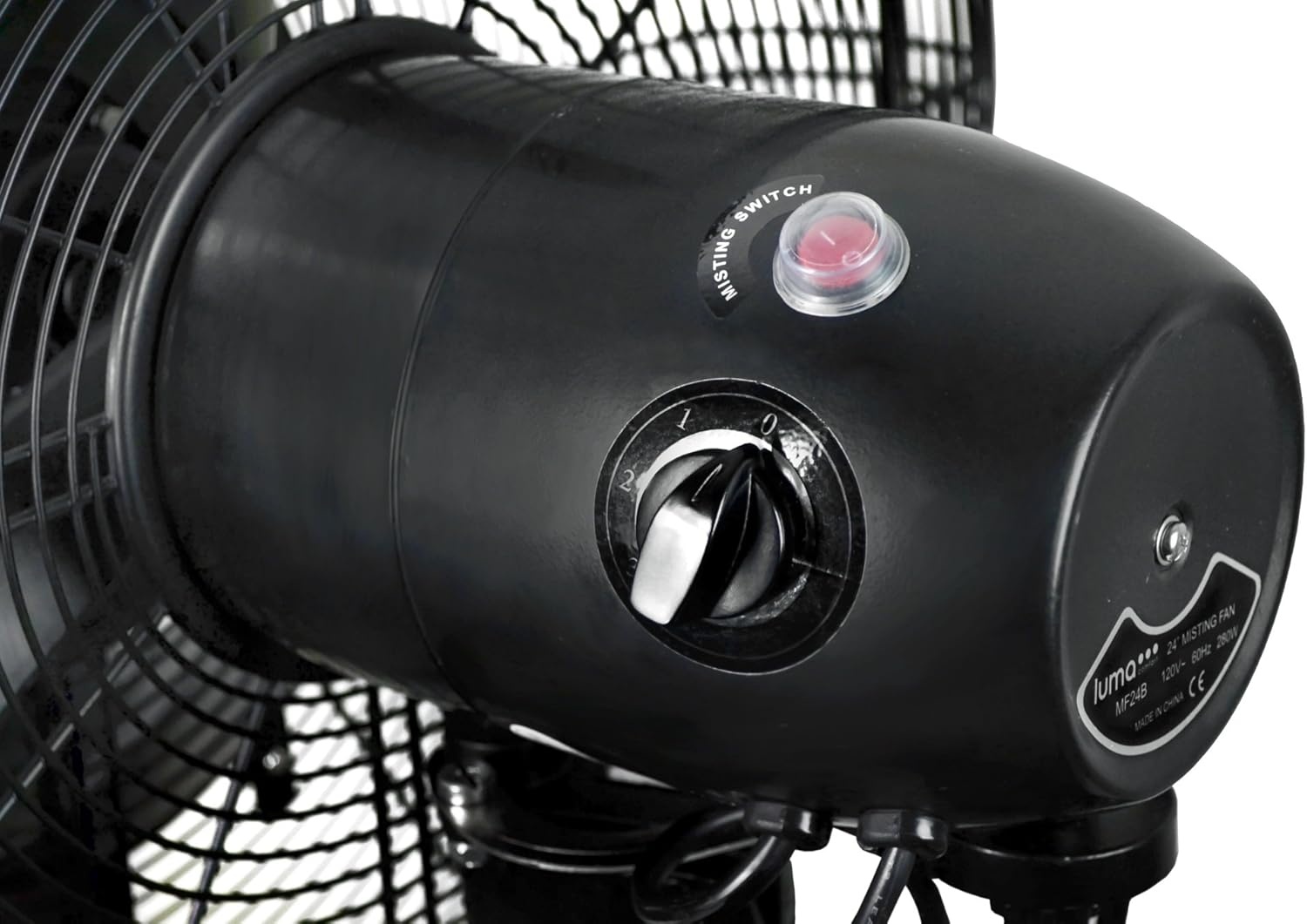 image:imageNewAir 24 Pedestal Misting Fan 7500 CFM Adjustable Mist Levels Water Tank 3 Fan Speeds Black Mister Fan Perfect for the Patio Back Yard or Outdoor Dining Space