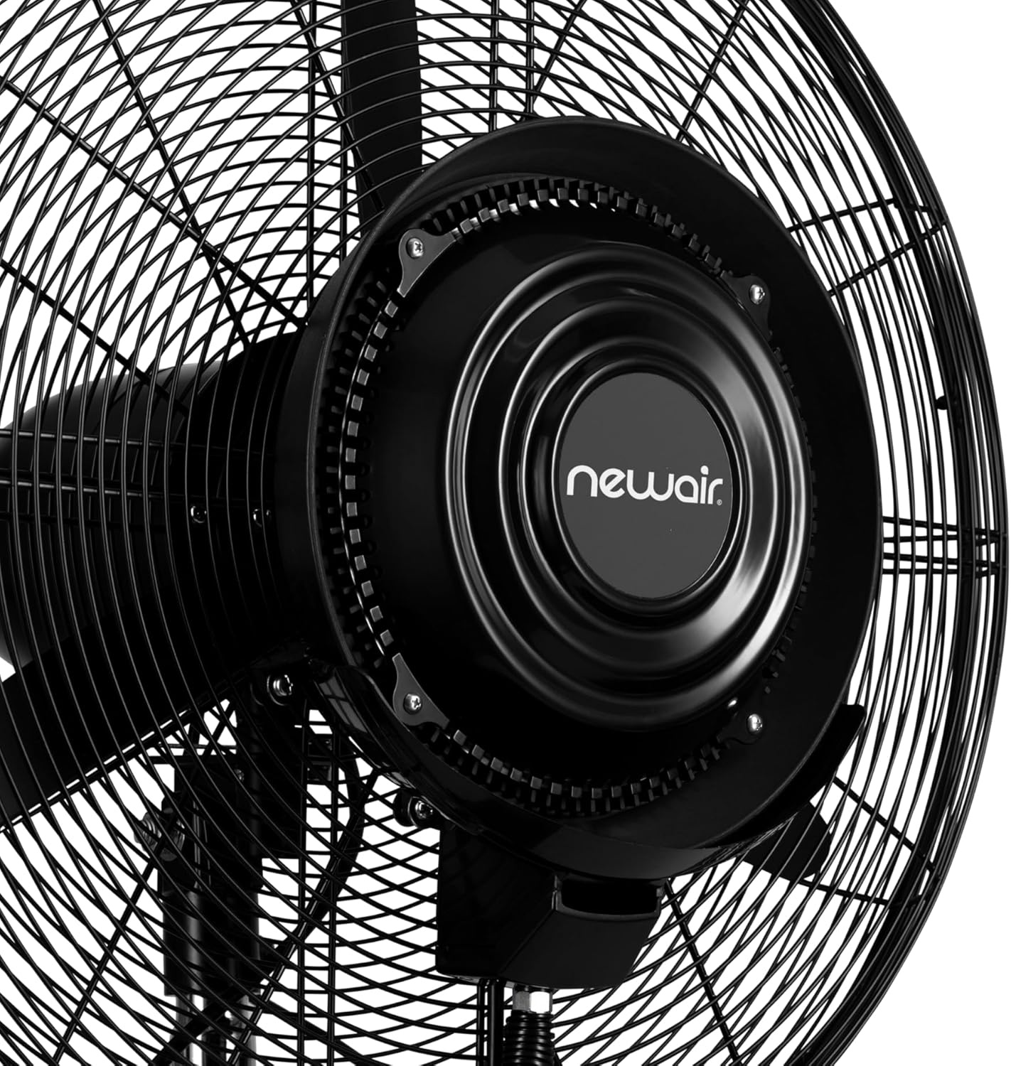 image:imageNewAir 24 Pedestal Misting Fan 7500 CFM Adjustable Mist Levels Water Tank 3 Fan Speeds Black Mister Fan Perfect for the Patio Back Yard or Outdoor Dining Space