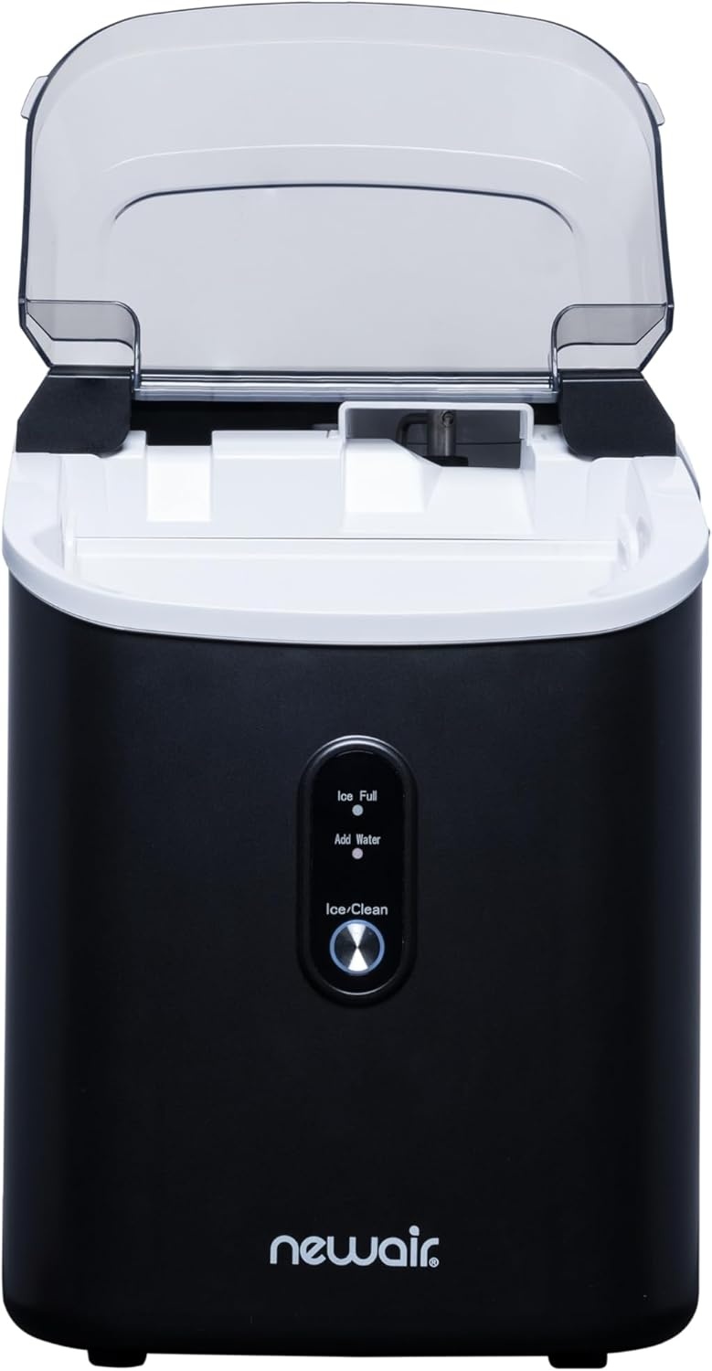image:imageNewAir Nugget Ice Maker Countertop Portable Ice Machine 26 lbsDay Soft Chewable Nugget Ice in 10 Min Matte Black Compact Design