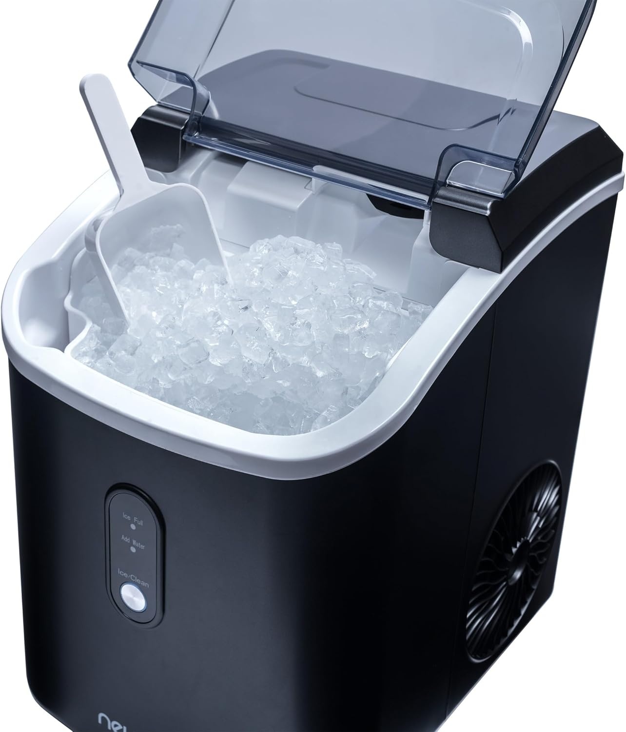 image:imageNewAir Nugget Ice Maker Countertop Portable Ice Machine 26 lbsDay Soft Chewable Nugget Ice in 10 Min Matte Black Compact Design