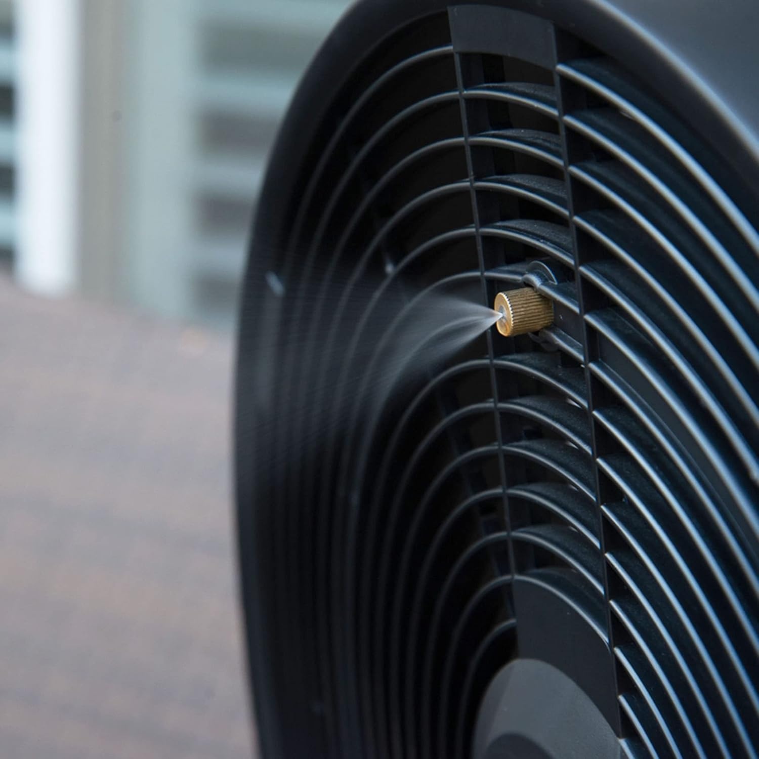 image:imageNewAir Outdoor Misting Pedestal Fan 1600 CFM Oscillating Patio Fan with Garden Hose Connection 3 Speeds and WideAngle Cooling for Decks amp Outdoor Spaces of up to 500 sq ft