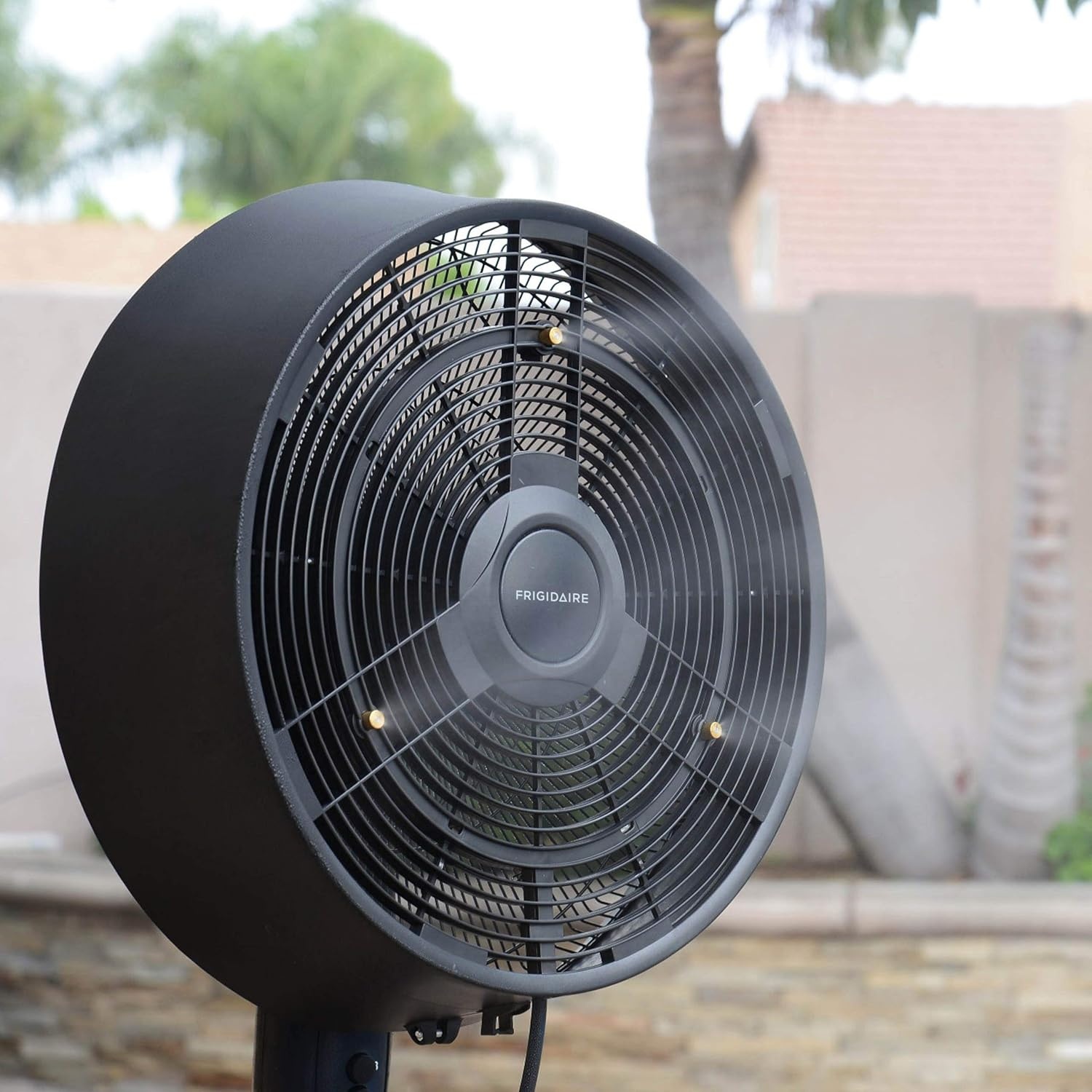 image:imageNewAir Outdoor Misting Pedestal Fan 1600 CFM Oscillating Patio Fan with Garden Hose Connection 3 Speeds and WideAngle Cooling for Decks amp Outdoor Spaces of up to 500 sq ft