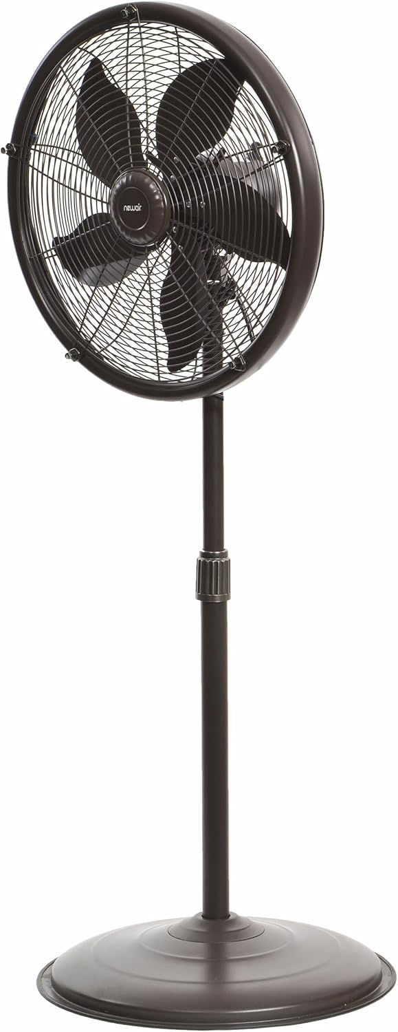 image:imageNewAir Outdoor Misting Pedestal Fan 2800 CFM Oscillating Patio Fan with Garden Hose Connection 3 Speeds and WideAngle Cooling for Decks amp Outdoor Spaces of up to 600 sq ft