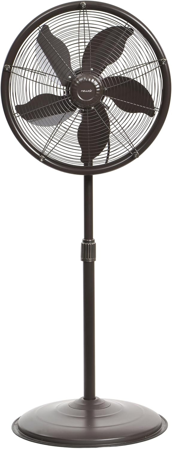 image:imageNewAir Outdoor Misting Pedestal Fan 2800 CFM Oscillating Patio Fan with Garden Hose Connection 3 Speeds and WideAngle Cooling for Decks amp Outdoor Spaces of up to 600 sq ft