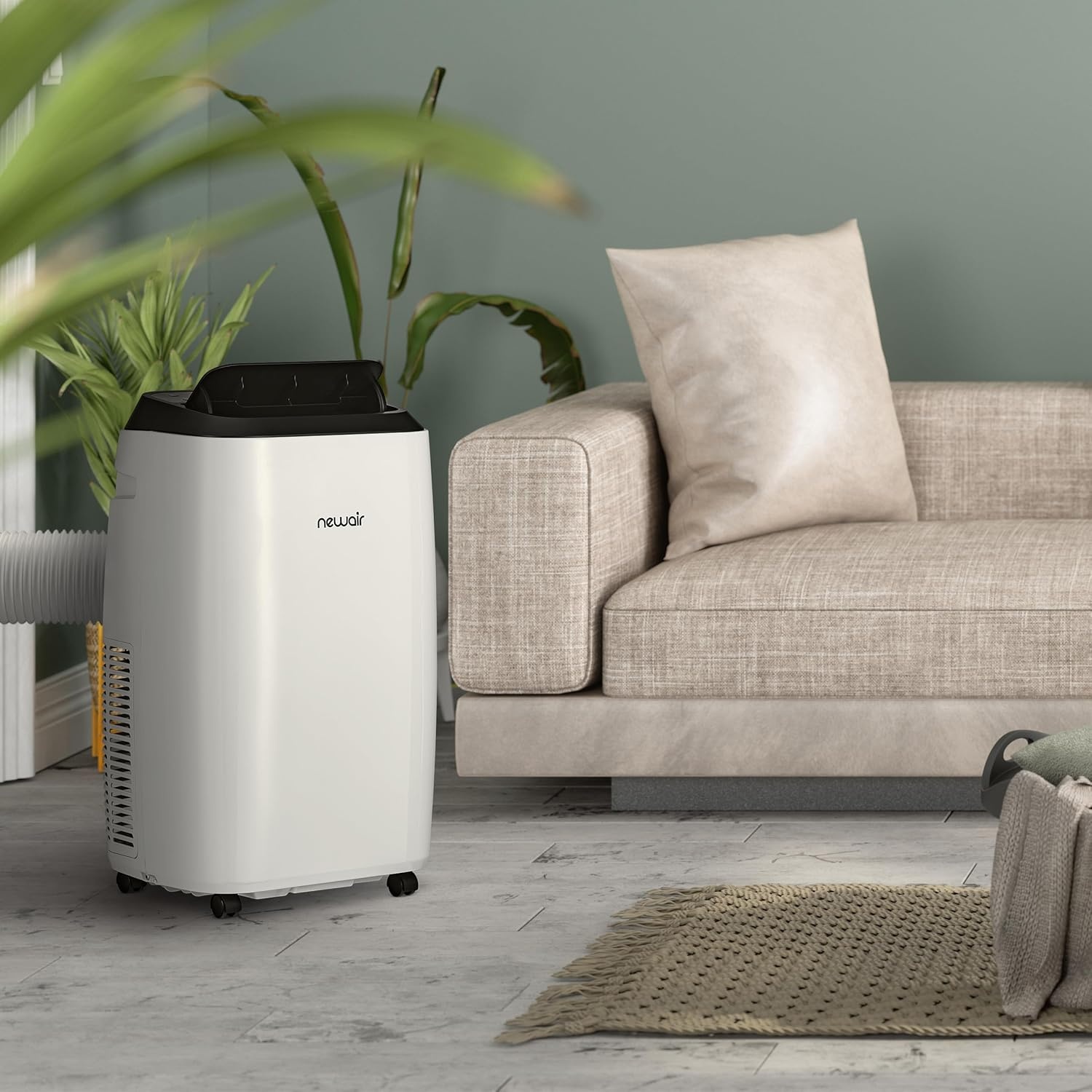 image:imageNewair 12000 BTU Portable Air Conditioner Modern AC Design with Easy Setup Window Venting Kit SelfEvaporative System Quiet Operation Dehumidifying Mode with Remote and Timer14 000 BTU