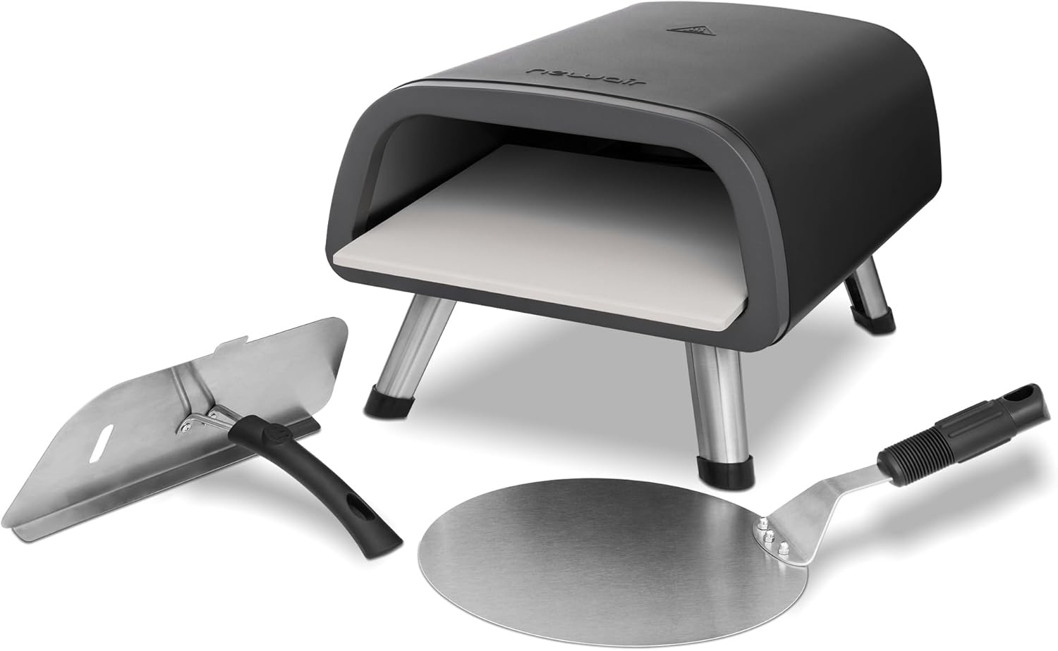 image:imageNewair 12 Portable Electric Pizza Oven 900F Countertop Pizza Maker for Indoor amp Outdoor Use Dual Heating Elements Foldable Legs amp Pizza Stone