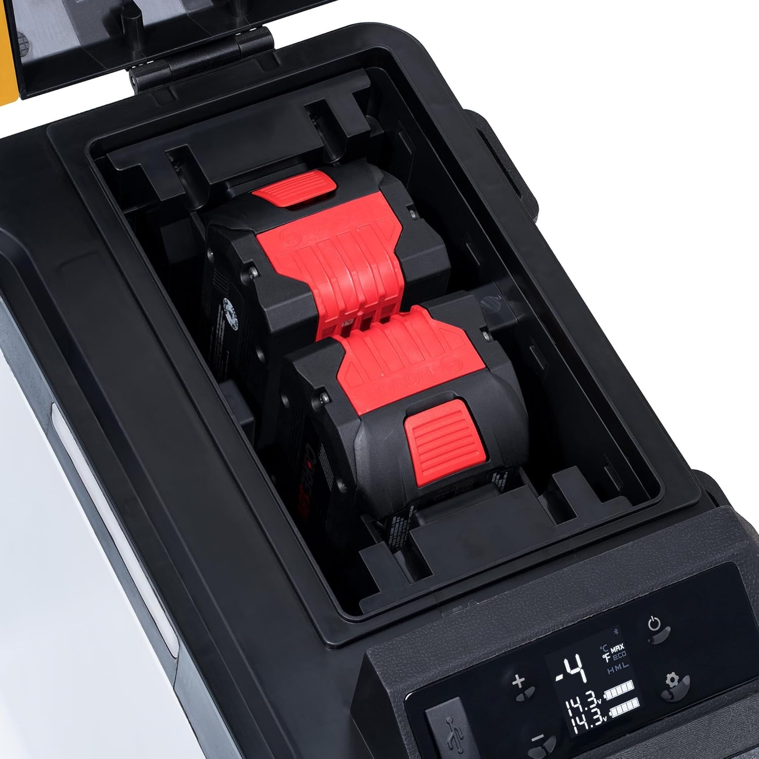 image:imageNewair 25 Qt Portable Electric Cooler 12v Car Mini Fridge Hard Lunch Box for Jobsite Workshop Camping Battery Powered Outdoor Cooler by 1820V Dewalt Bosch Makita Milwaukee Tool Batteries