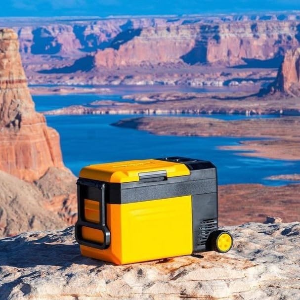 image:imageNewair 25 Qt Portable Electric Cooler 12v Car Mini Fridge Hard Lunch Box for Jobsite Workshop Camping Battery Powered Outdoor Cooler by 1820V Dewalt Bosch Makita Milwaukee Tool Batteries