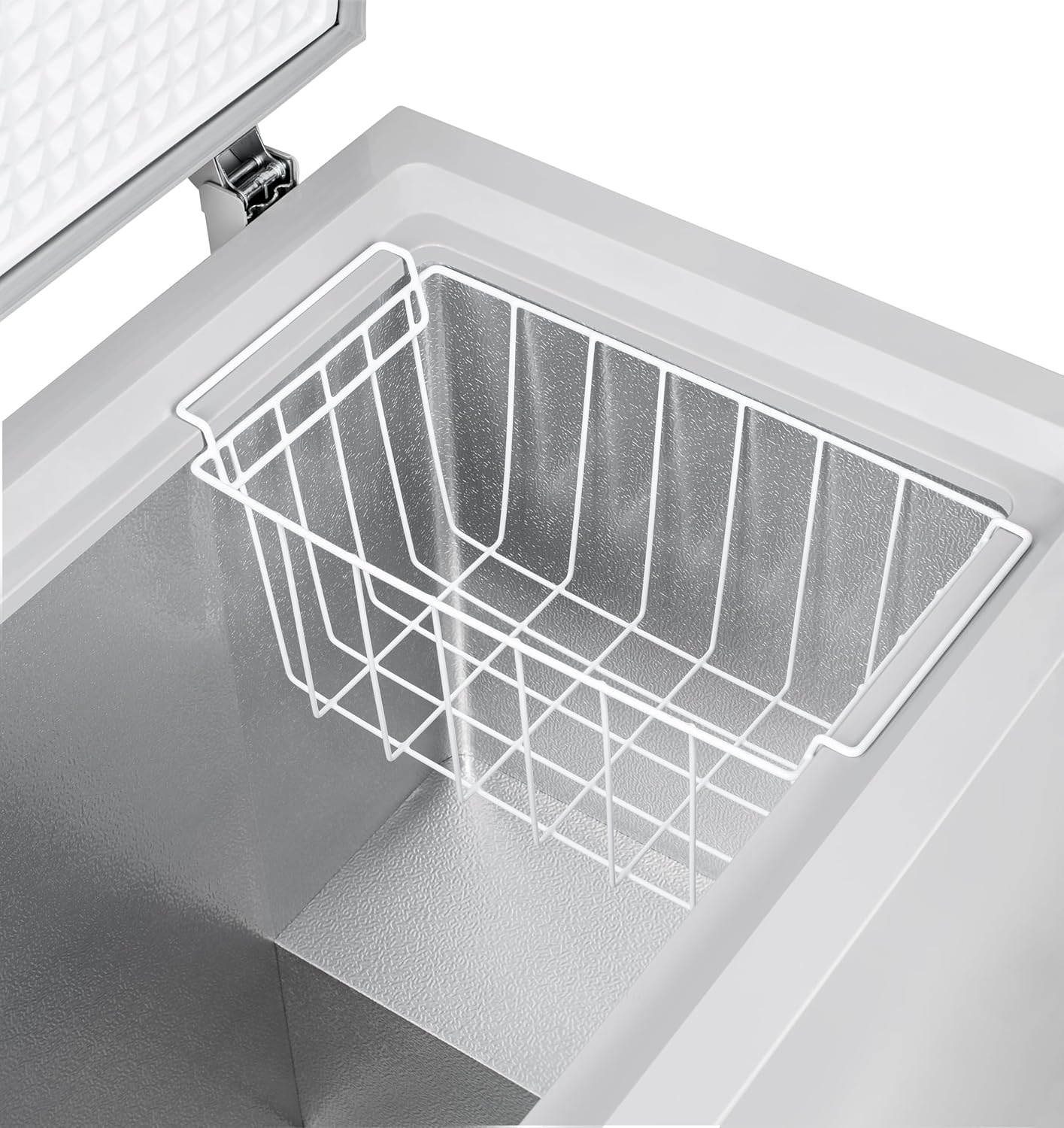 image:imageNewair 67 Cu Ft Chest Freezer with Removable Basket Quiet Deep Freezer Digital Temperature Control Top Open Door Alarm Fast Freeze Mode Compact Freezer Garage Storage Matte BlackCool Gray