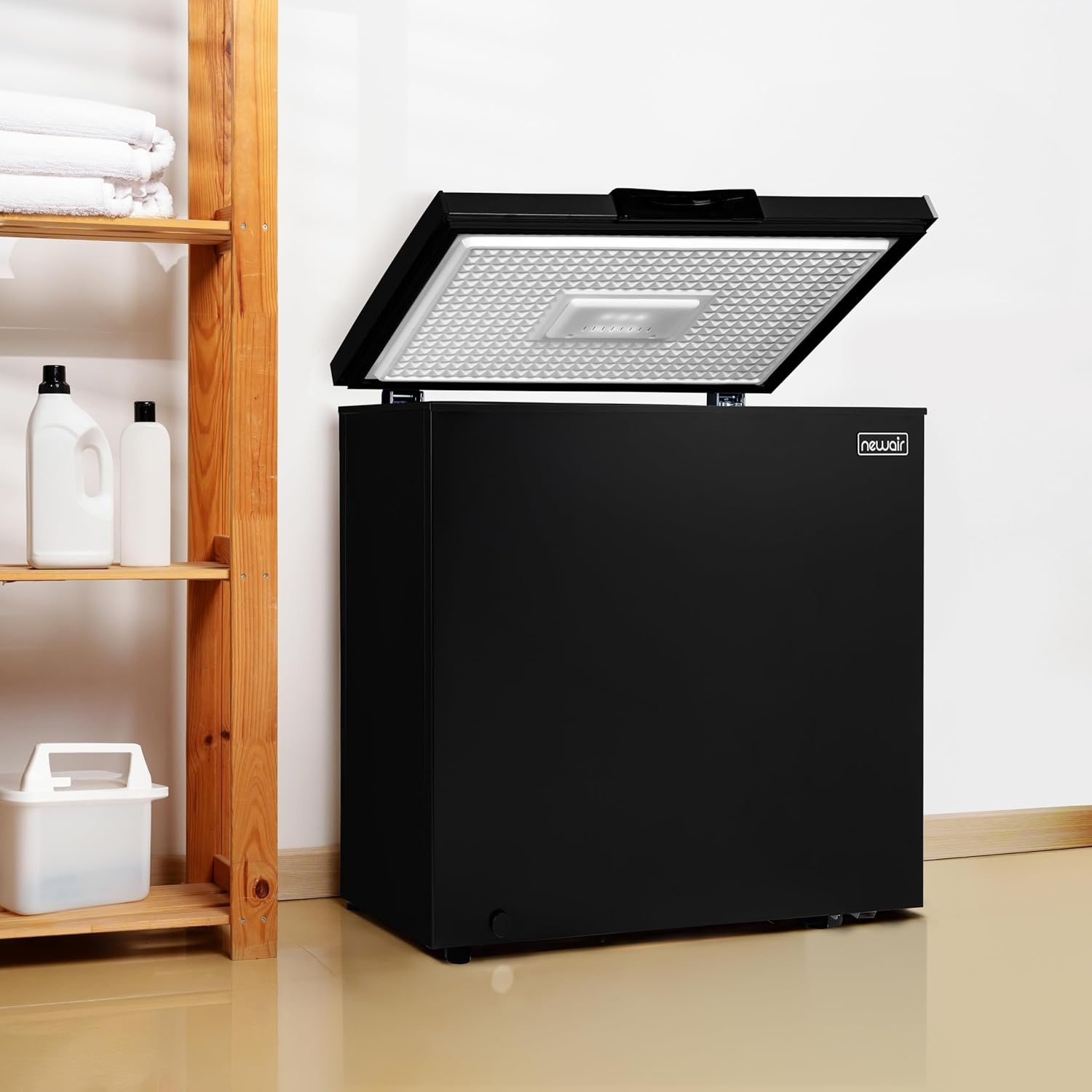 image:imageNewair 67 Cu Ft Chest Freezer with Removable Basket Quiet Deep Freezer Digital Temperature Control Top Open Door Alarm Fast Freeze Mode Compact Freezer Garage Storage Cool GrayMatte Black