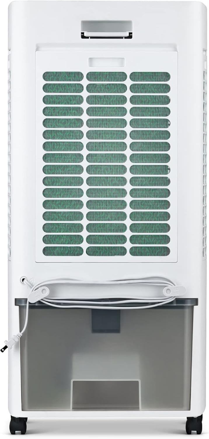 image:imageNewair Evaporative Air Cooler AC Portable Air Conditioner Alternative with 1600 CFM Airflow Room Cooling Fan for Bedroom Garage amp Indoor Use WhiteWhite
