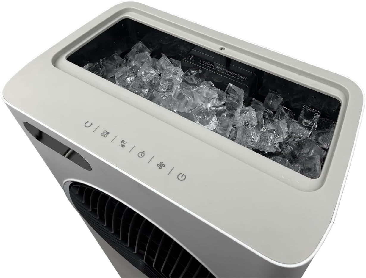 image:imageNewair Evaporative Air Cooler AC Portable Air Conditioner Alternative with 1600 CFM Airflow Room Cooling Fan for Bedroom Garage amp Indoor Use WhiteWhite