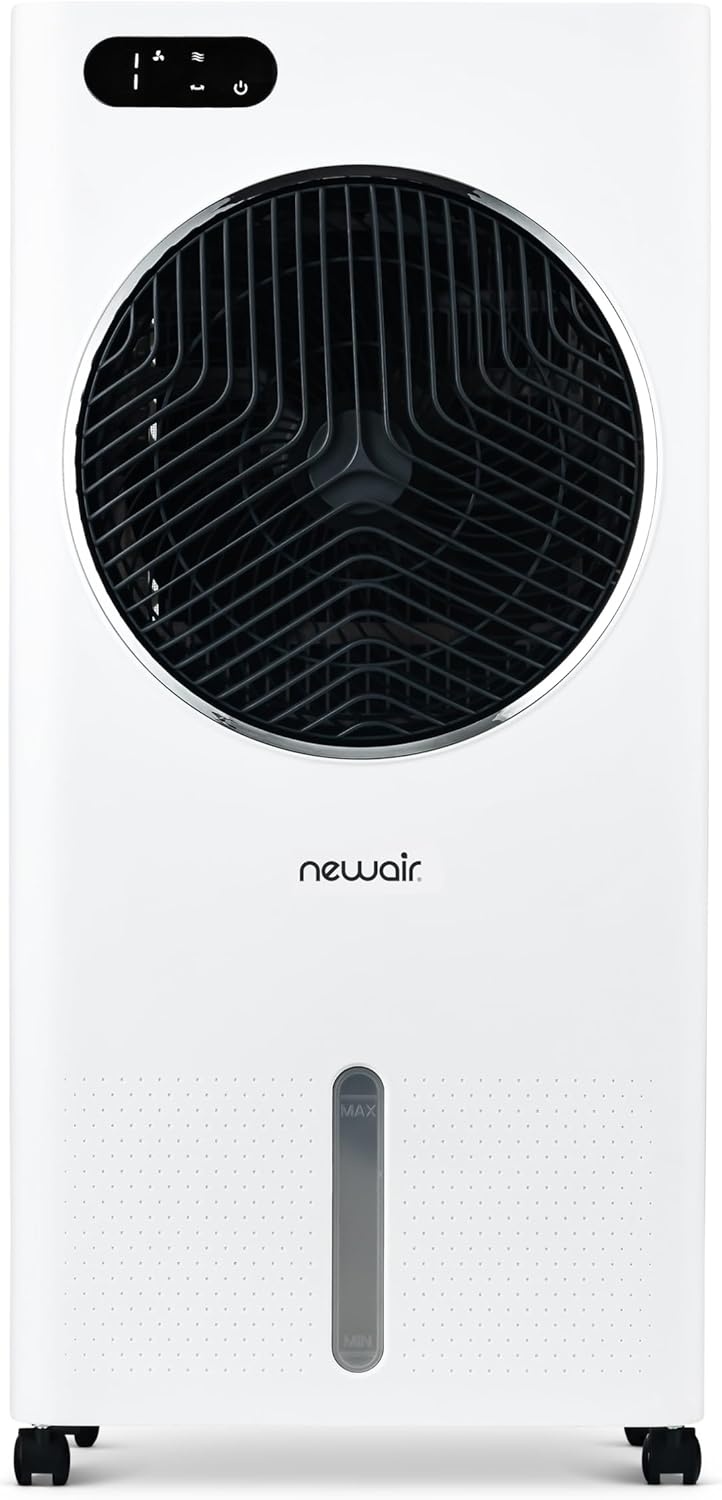 image:imageNewair Evaporative Air Cooler AC Portable Air Conditioner Alternative with 1600 CFM Airflow Room Cooling Fan for Bedroom Garage amp Indoor Use WhiteWhite