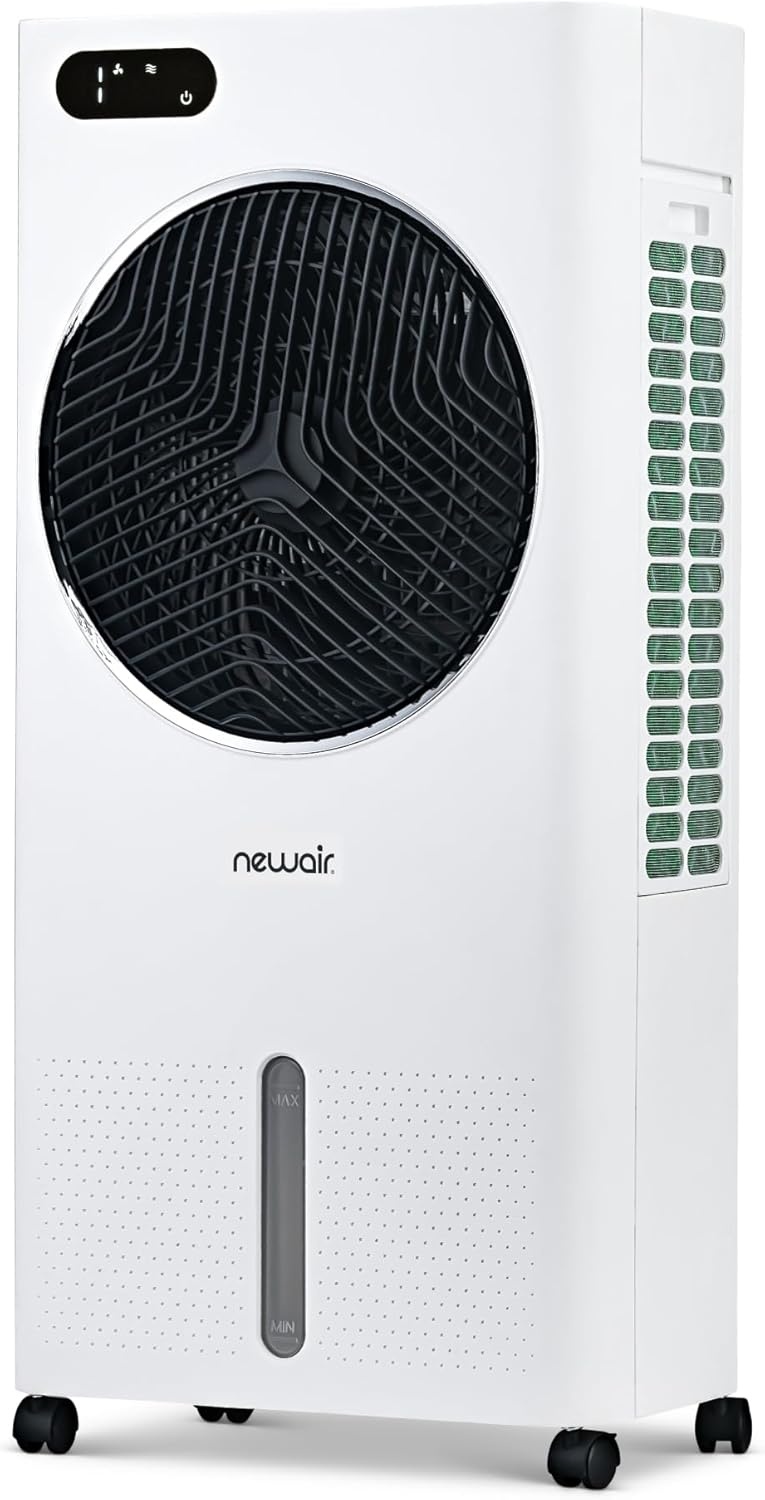 image:imageNewair Evaporative Air Cooler AC Portable Air Conditioner Alternative with 1600 CFM Airflow Room Cooling Fan for Bedroom Garage amp Indoor Use WhiteWhite