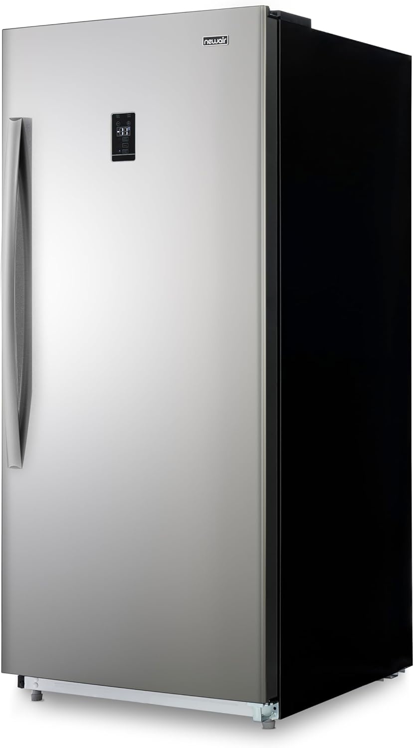image:imageNewair Upright Freezer 138 Cu Ft GarageReady Stand Up Freezer with Digital Controls Auto Defrost Fast Freeze Mode amp LED Lighting Stainless Steel