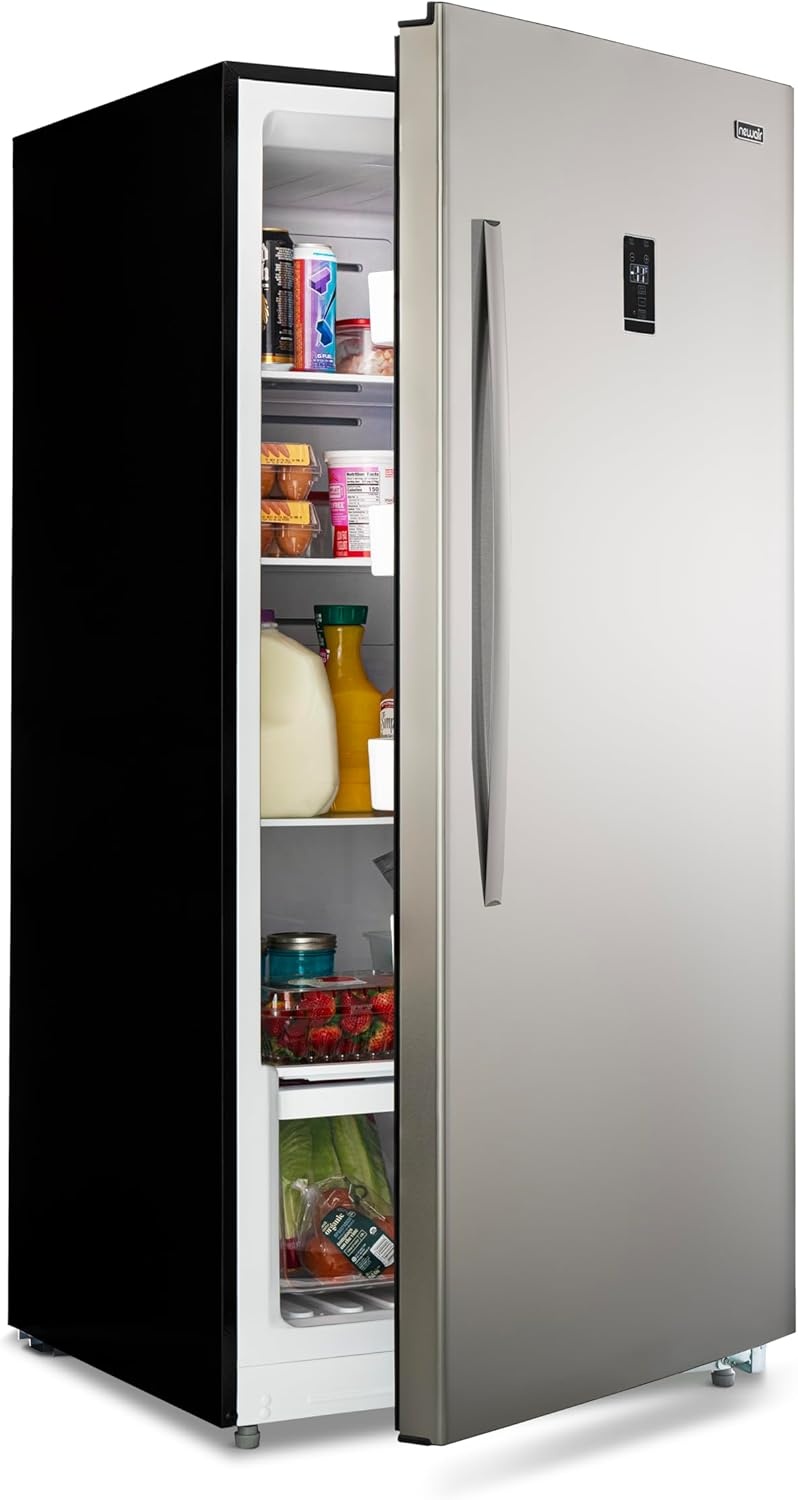 image:imageNewair Upright Freezer 138 Cu Ft GarageReady Stand Up Freezer with Digital Controls Auto Defrost Fast Freeze Mode amp LED Lighting Stainless Steel