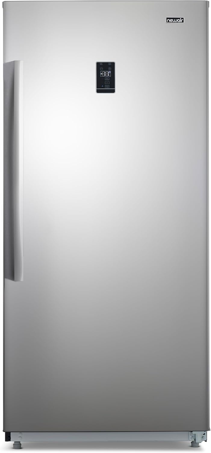image:imageNewair Upright Freezer 138 Cu Ft GarageReady Stand Up Freezer with Digital Controls Auto Defrost Fast Freeze Mode amp LED Lighting Stainless Steel