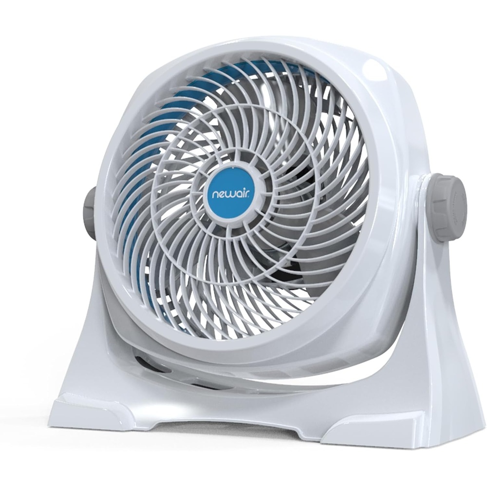 image:imageNewAir 12inch Powerful Air Circulator Portable Fan in White Wall Mountable 360 Pivot Up to 40 ft of High Air Flow at 1010 CFM Small Table Desk Fan Home Office Bedroom White Noise12 Floor Wall Mounted